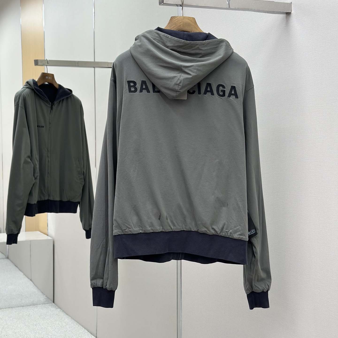 Balenciaga Back Reversible Zip-Up Hoodie - DopestKickz