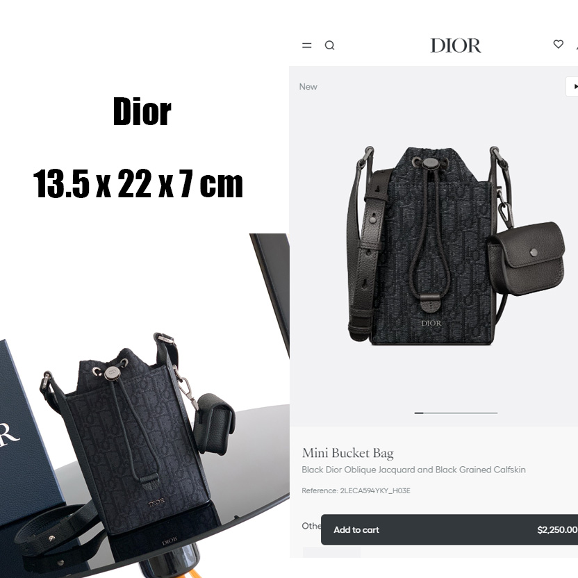 Dior Mini Bucket Bag  - DopestKickz
