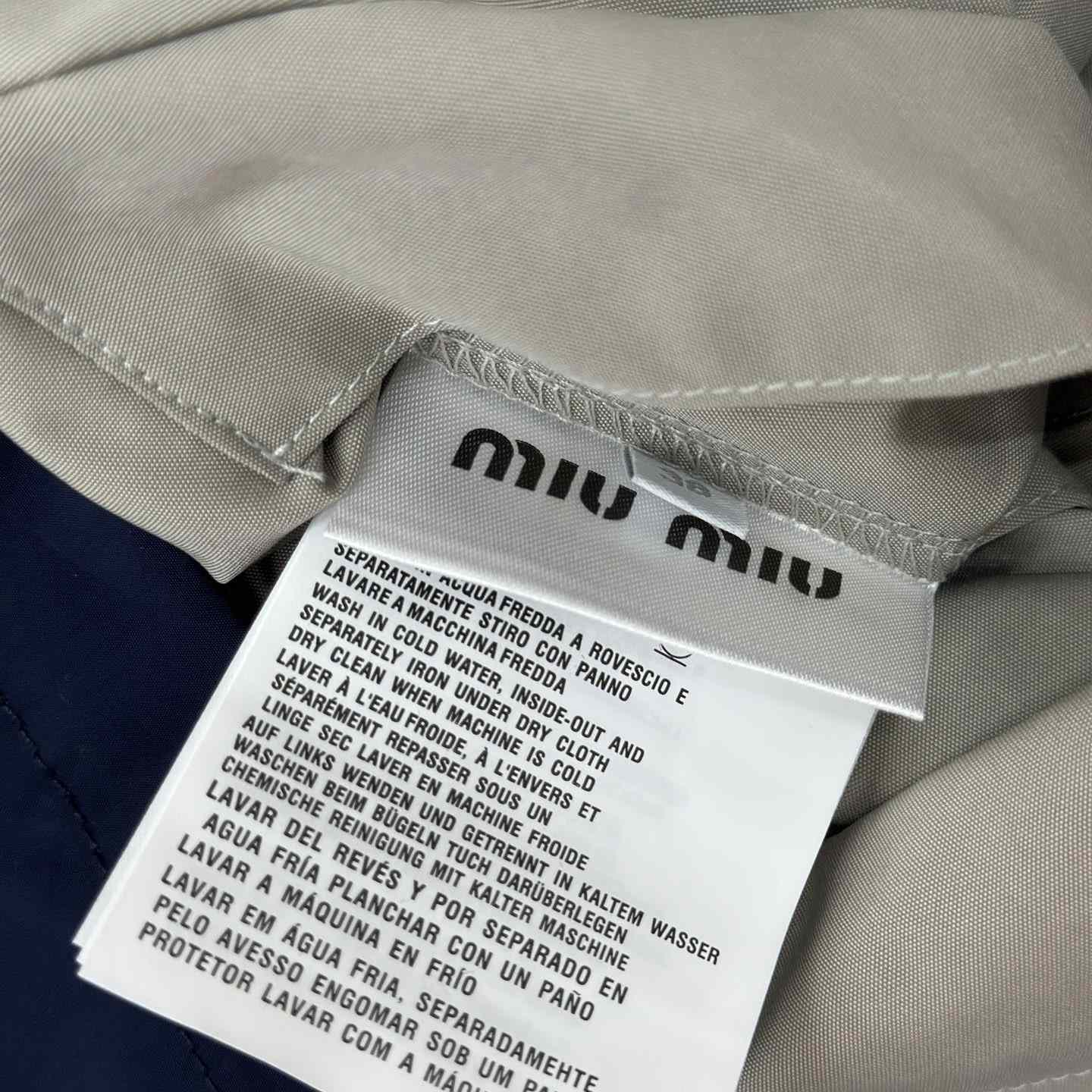 Miu Miu Panama Cotton And Technical Pongé Blouson Jacket - DopestKickz