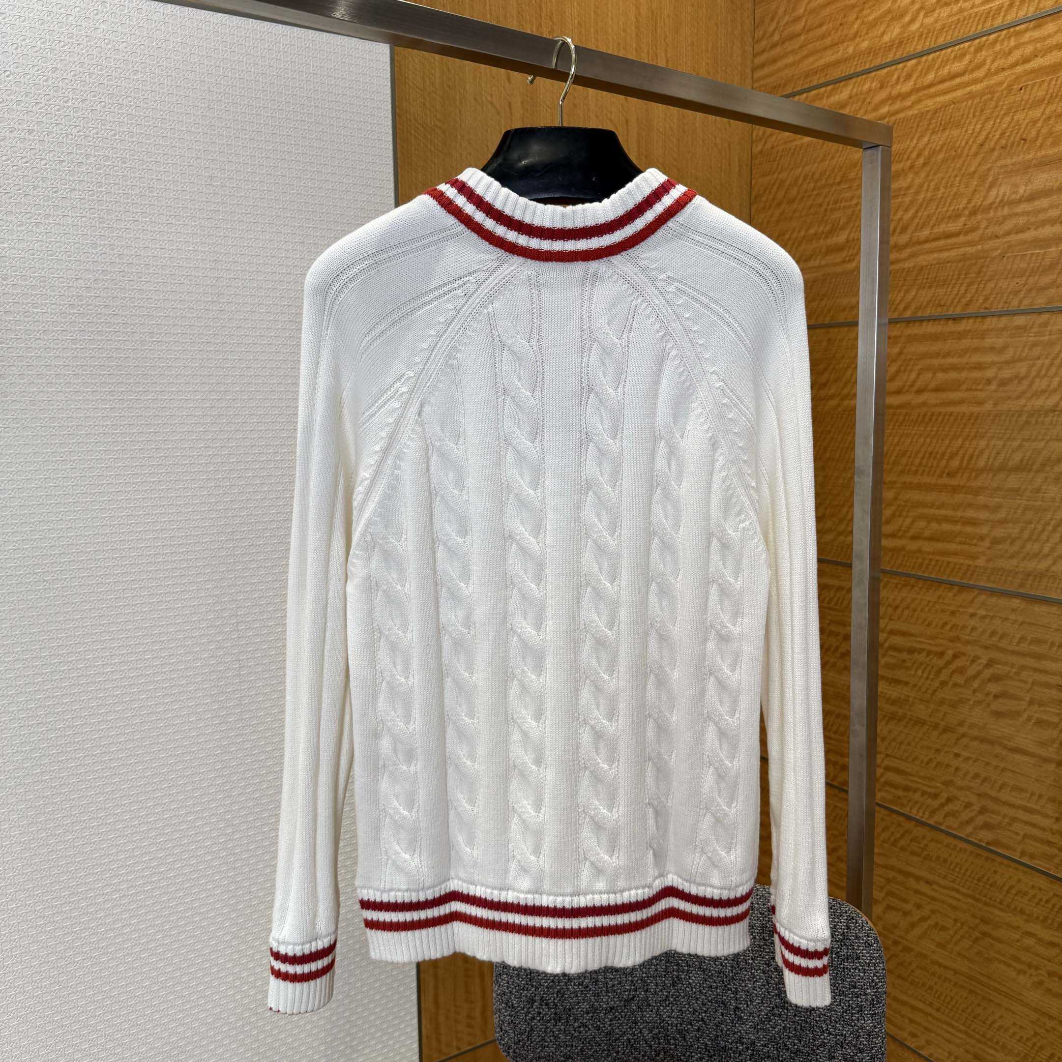 Louis Vuitton Preppy V-Neck Cable Pullover   1AIJYR - DopestKickz