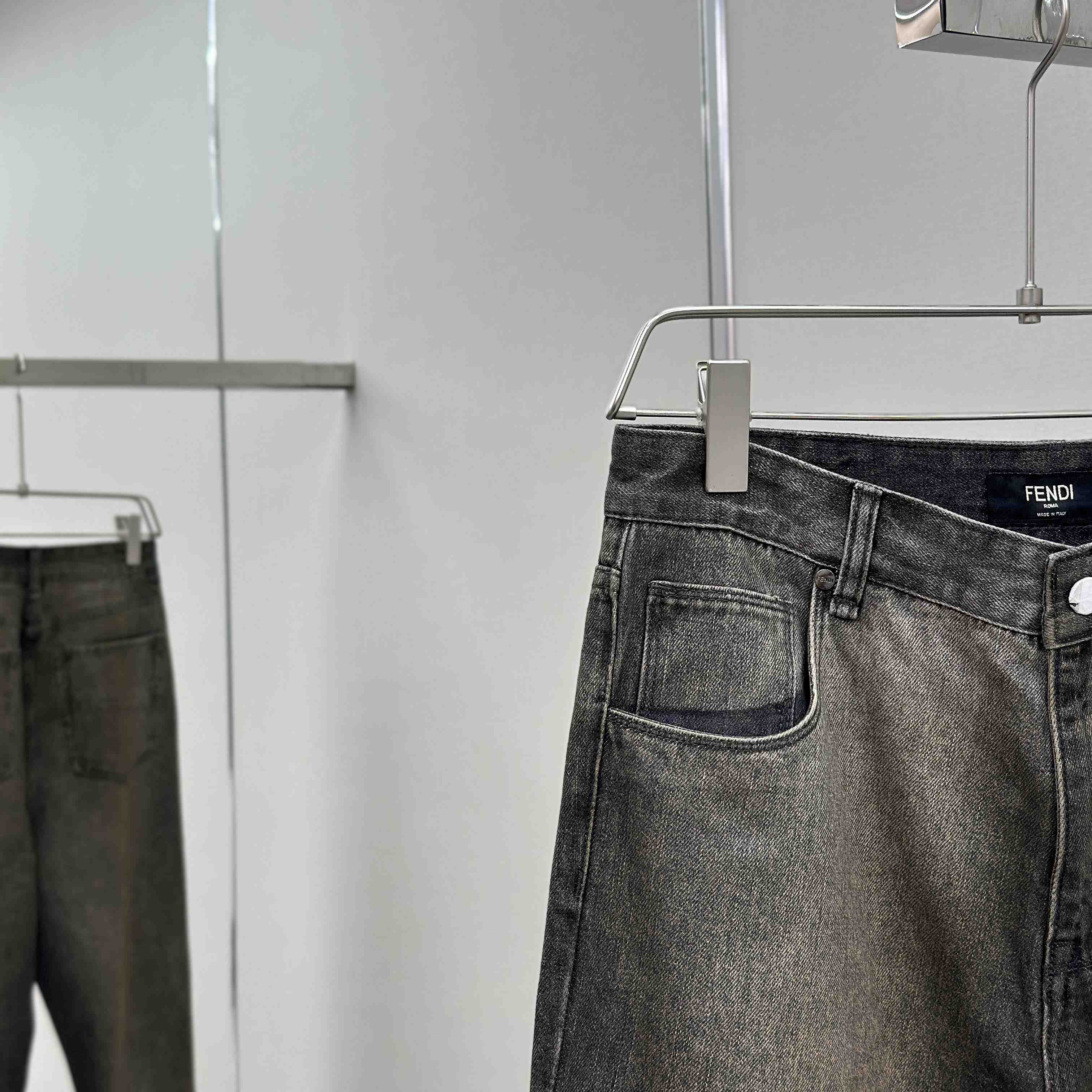 Fendi Grey Overdyed Jeans - DopestKickz