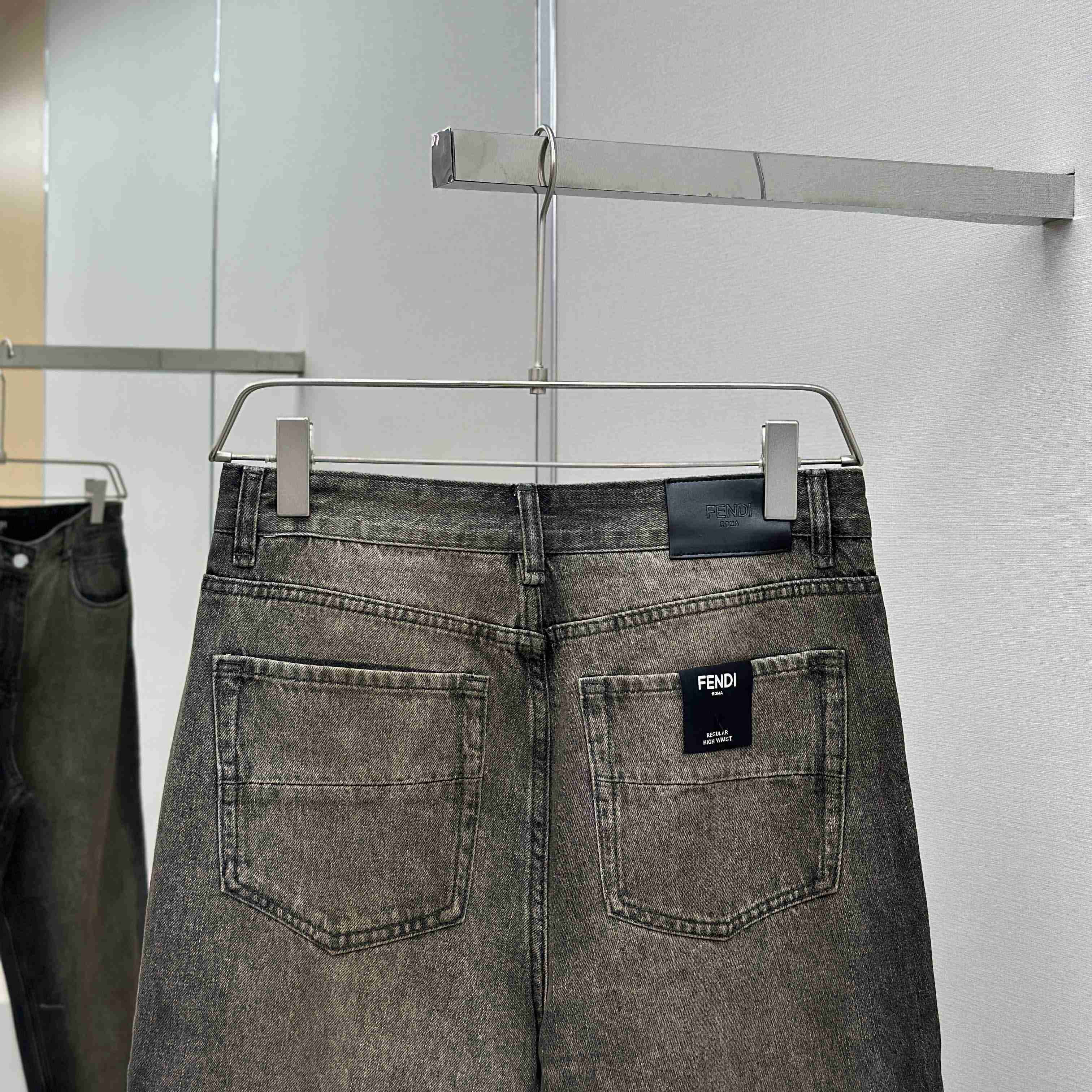 Fendi Grey Overdyed Jeans - DopestKickz