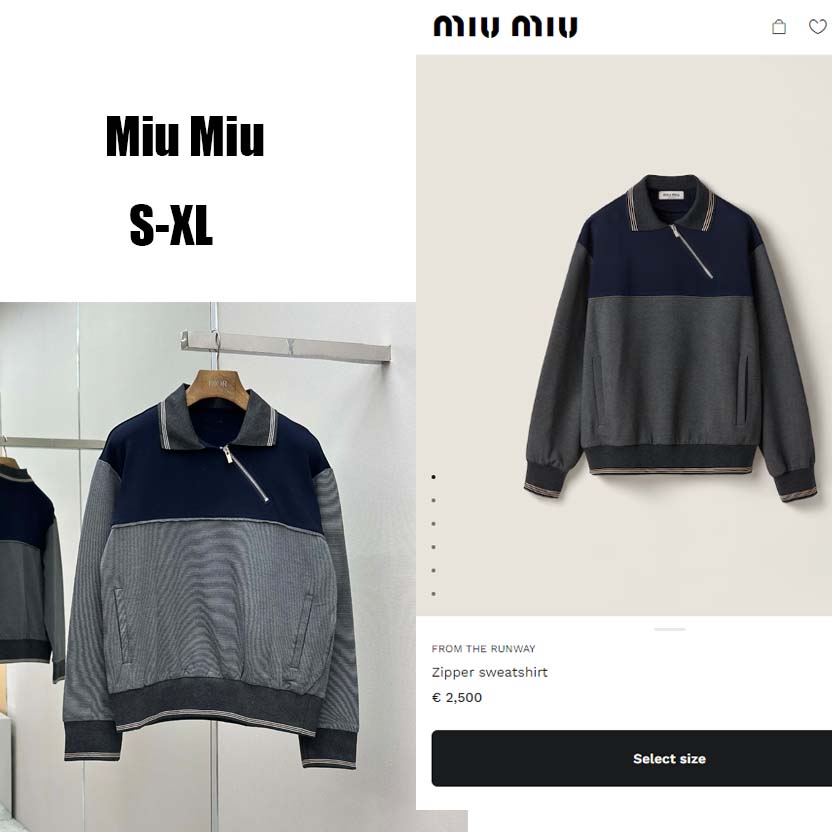 Miu Miu Zipper Sweatshirt - DopestKickz
