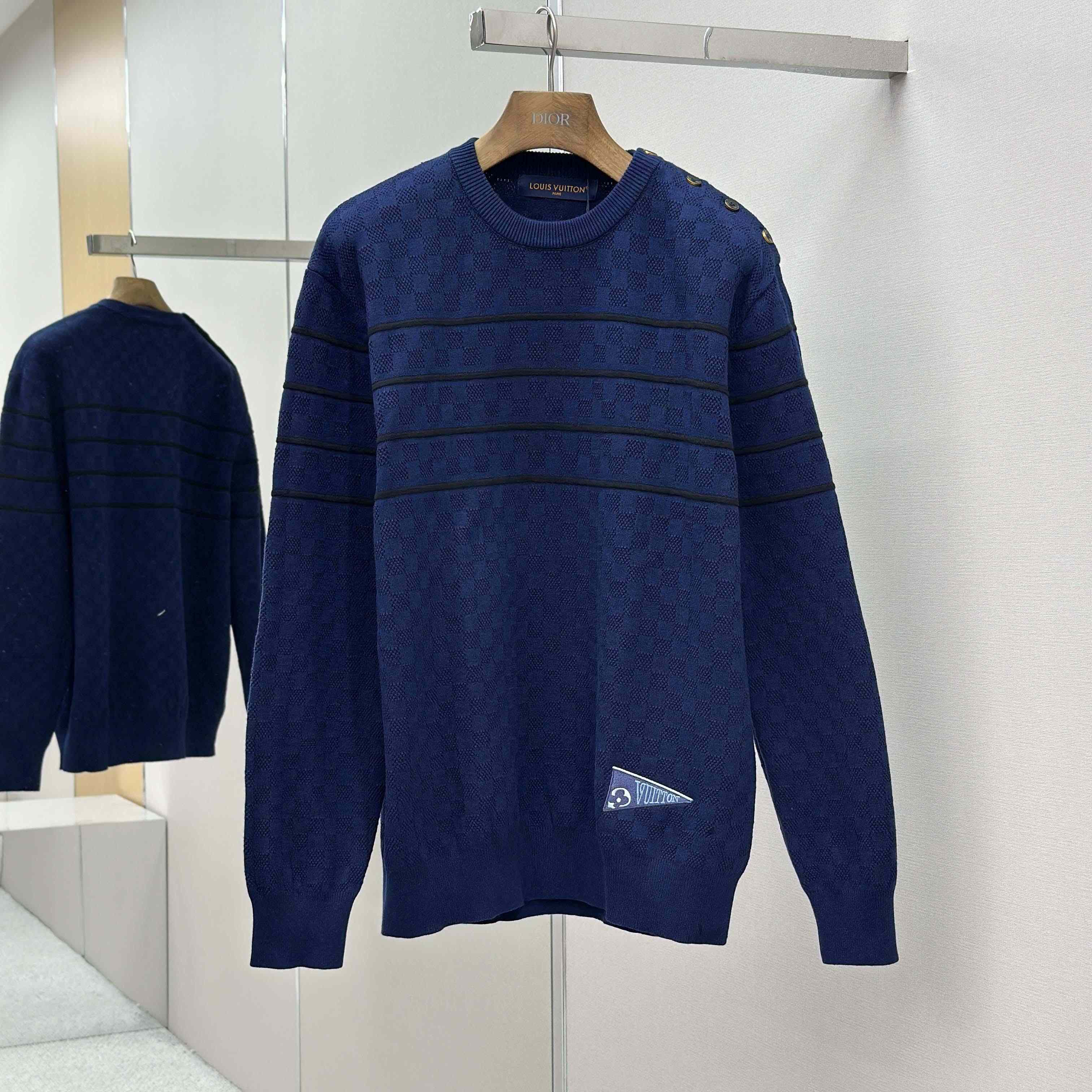 Louis Vuitton Damier Stripes Pullover - DopestKickz