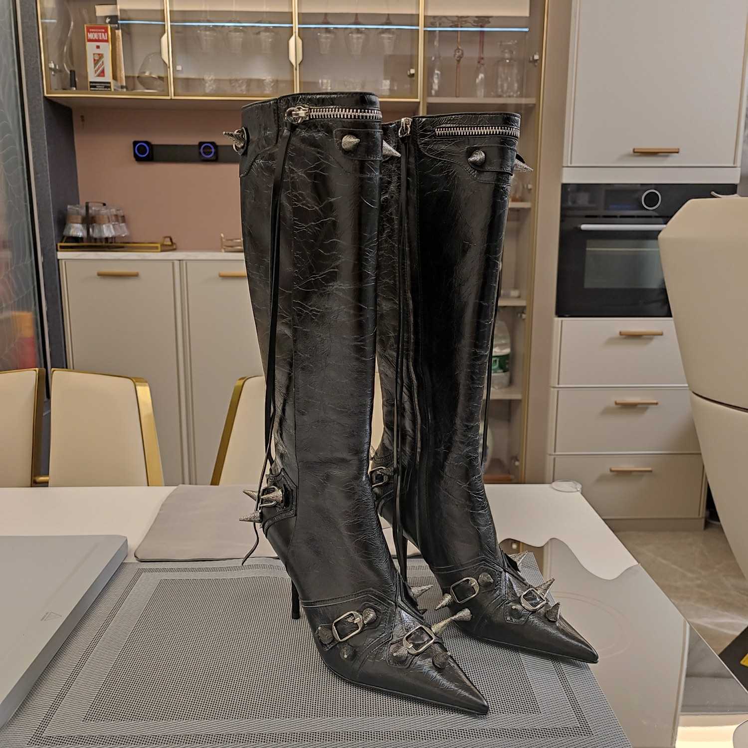 Balenciaga Cagole 90mm Boot In Black - DopestKickz
