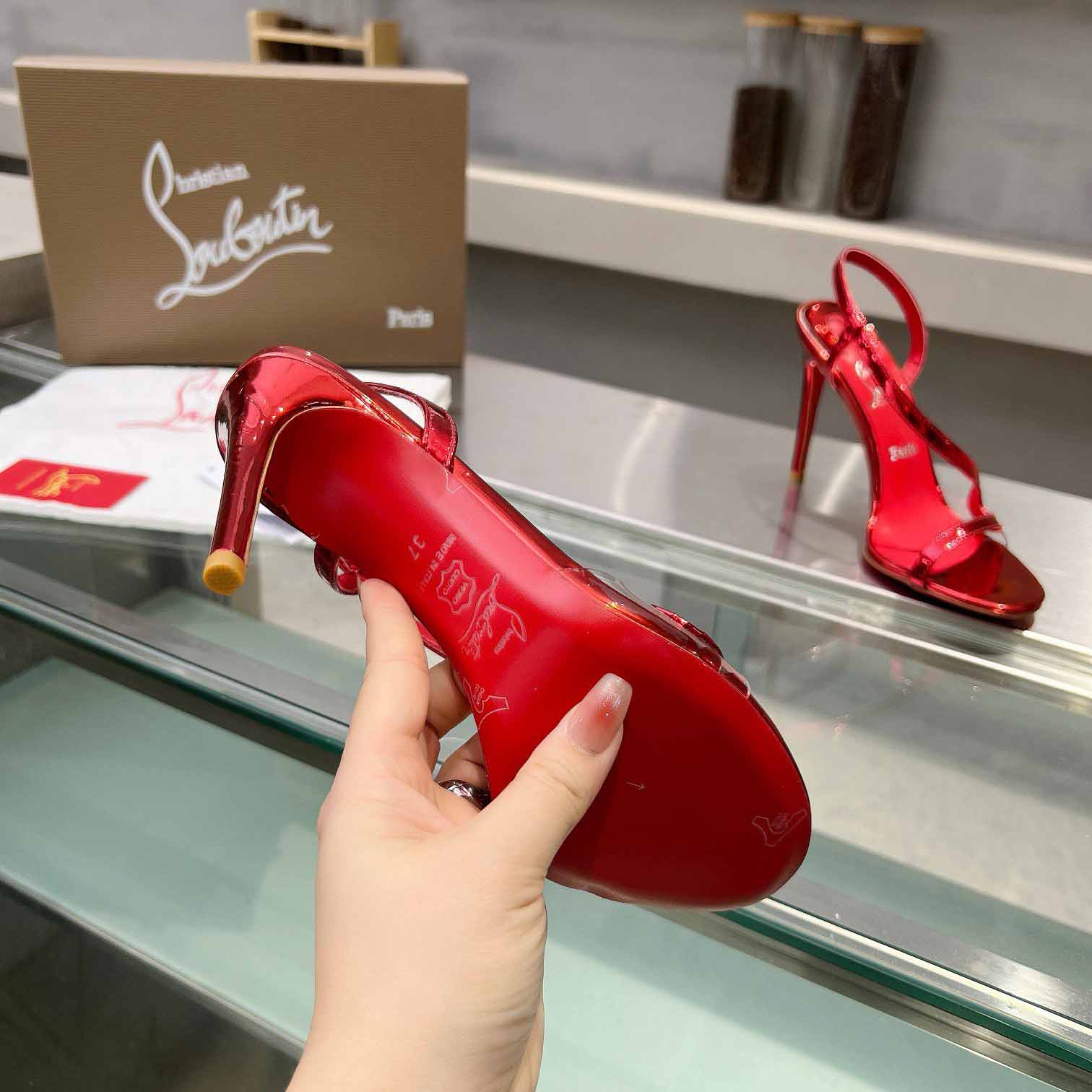 Christian Louboutin Rosalie 100 mm Sandals  - DopestKickz