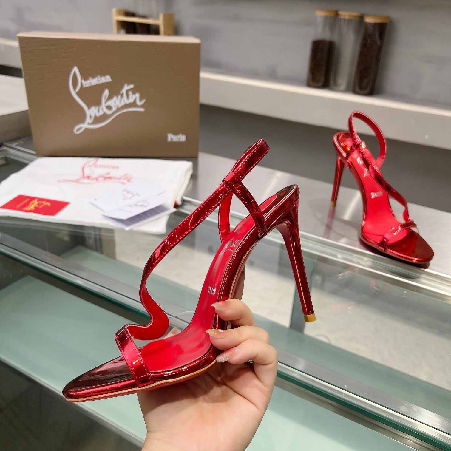 Christian Louboutin Rosalie 100 mm Sandals  - DopestKickz