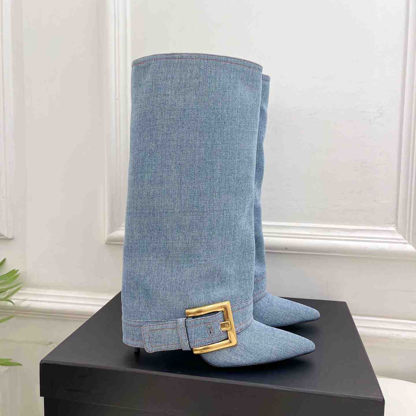 Balmain Anthem Denim Boots - DopestKickz