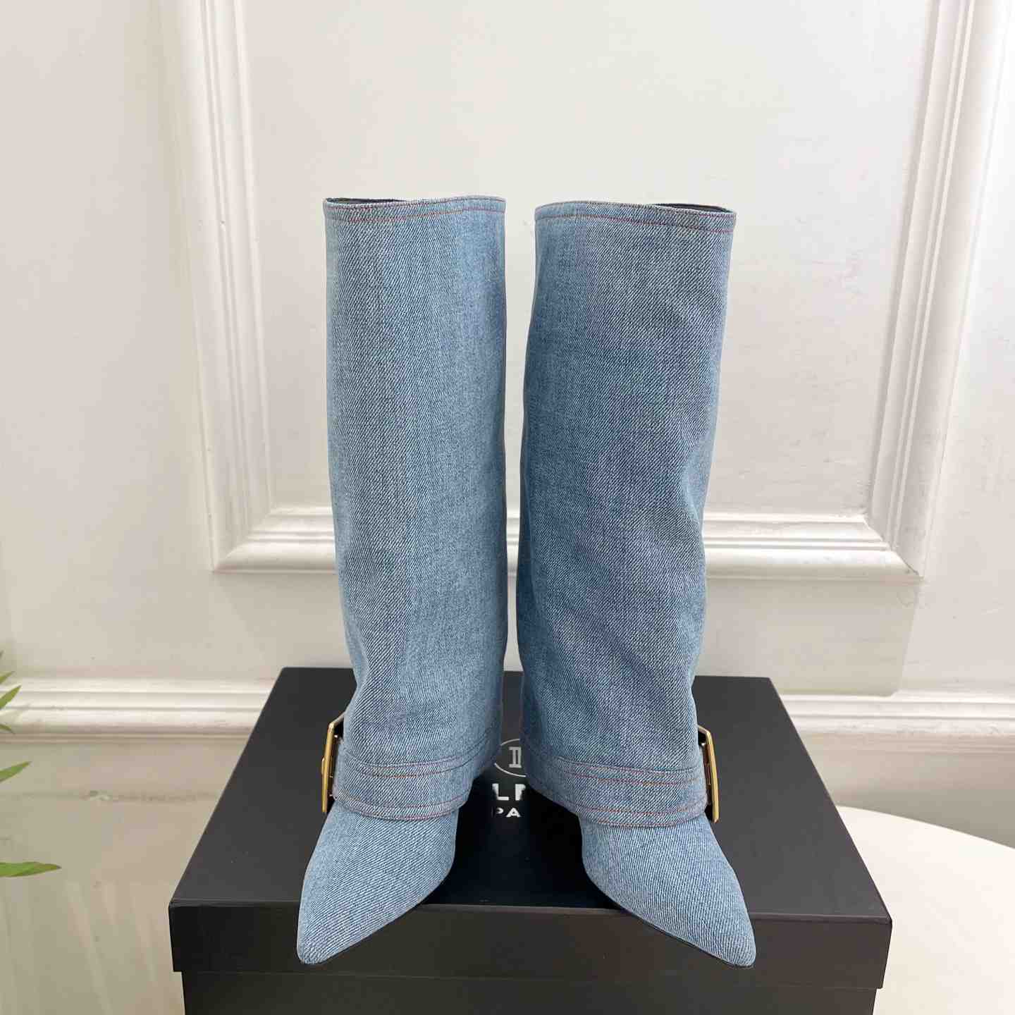Balmain Anthem Denim Boots - DopestKickz