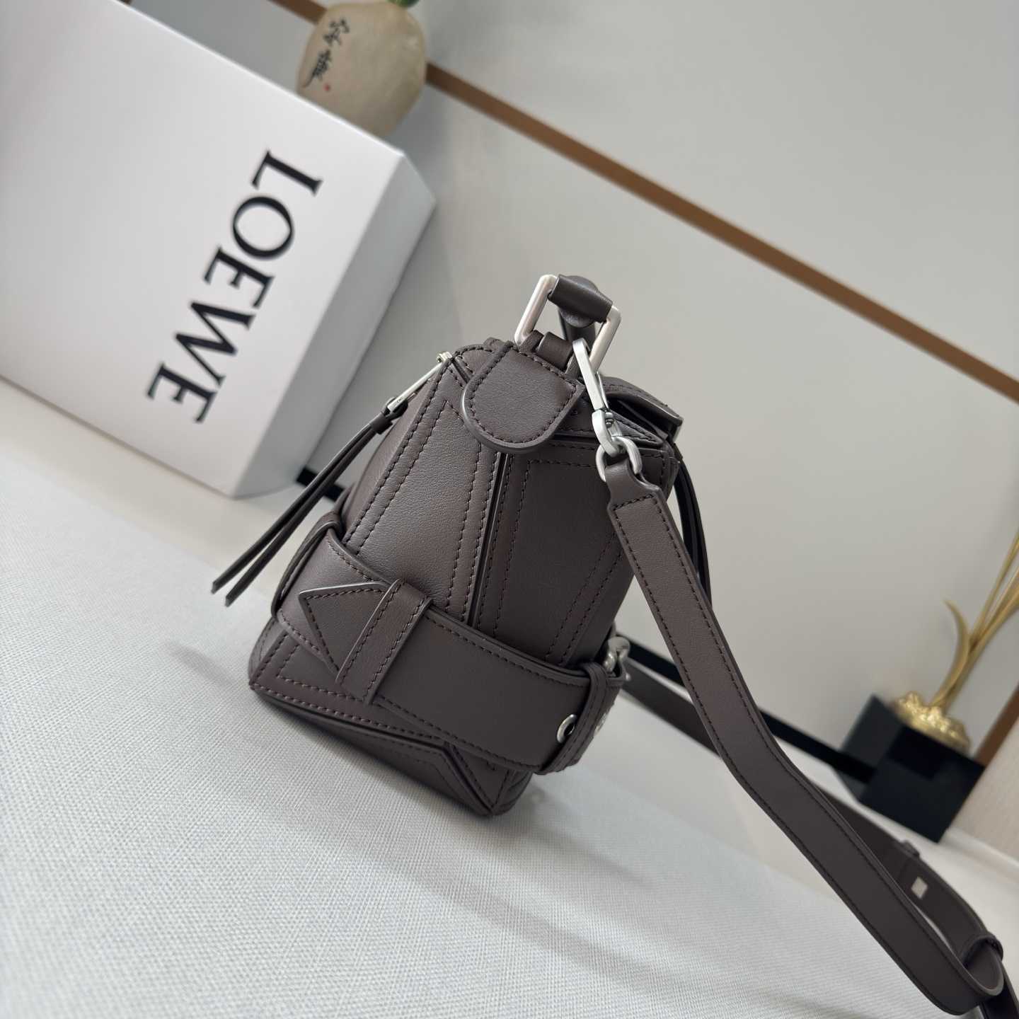 Loewe Small Puzzle Biker Bag In Shiny Calfskin - DopestKickz