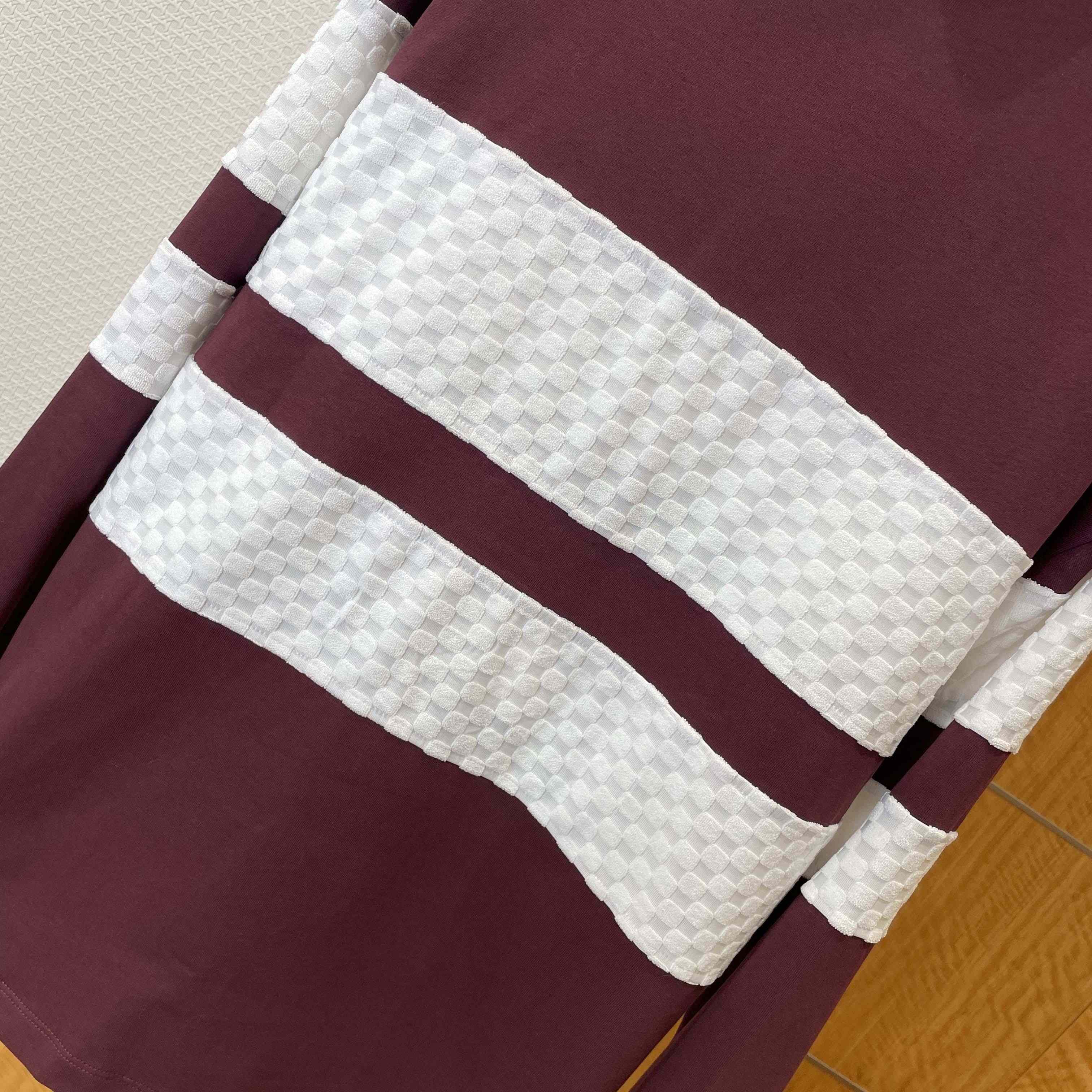 Louis Vuitton Damier Striped Long-Sleeved Polo Shirt   1AIKBY - DopestKickz