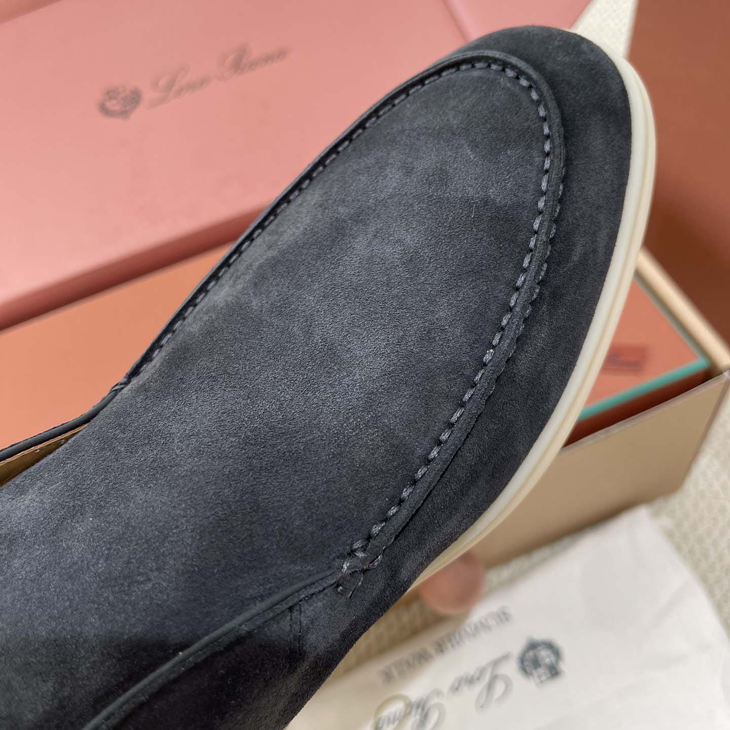 Loro Piana White Sole Summer Walk Loafers - DopestKickz