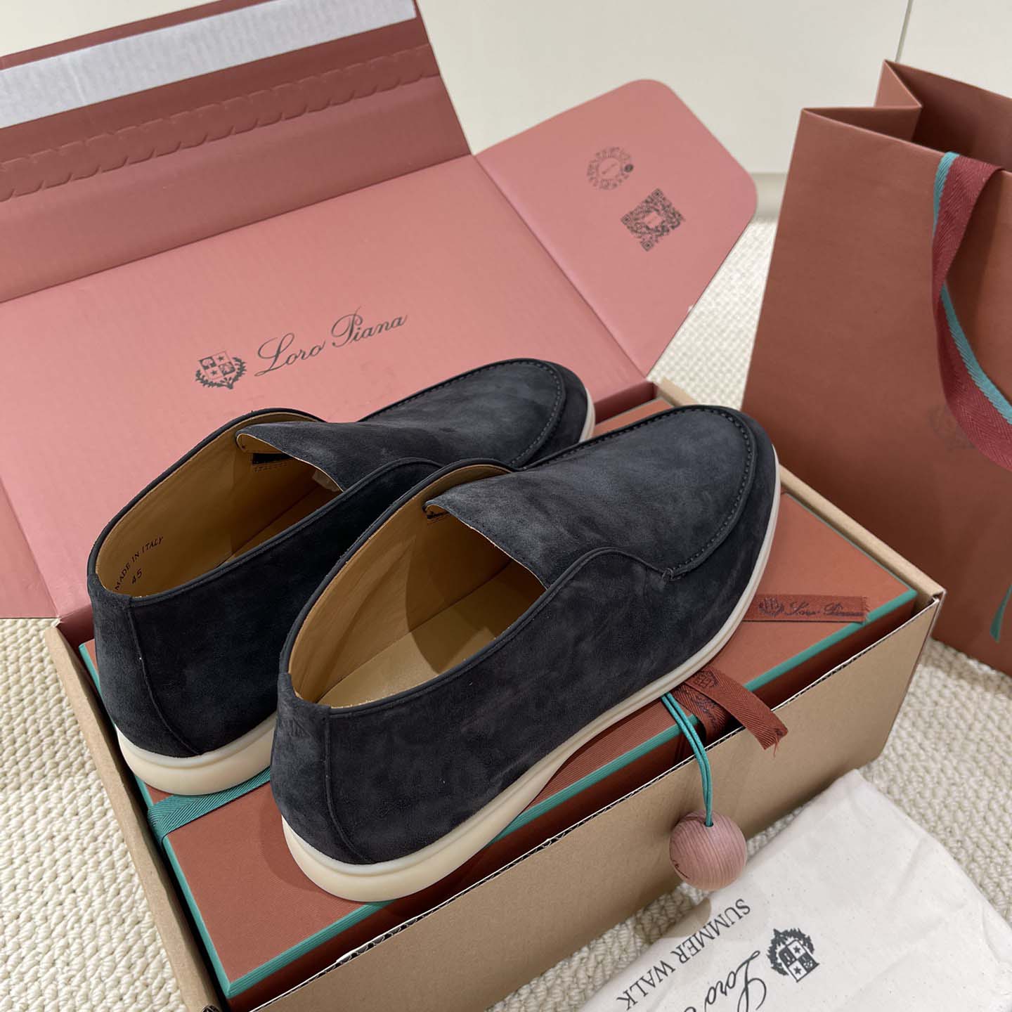 Loro Piana White Sole Summer Walk Loafers - DopestKickz