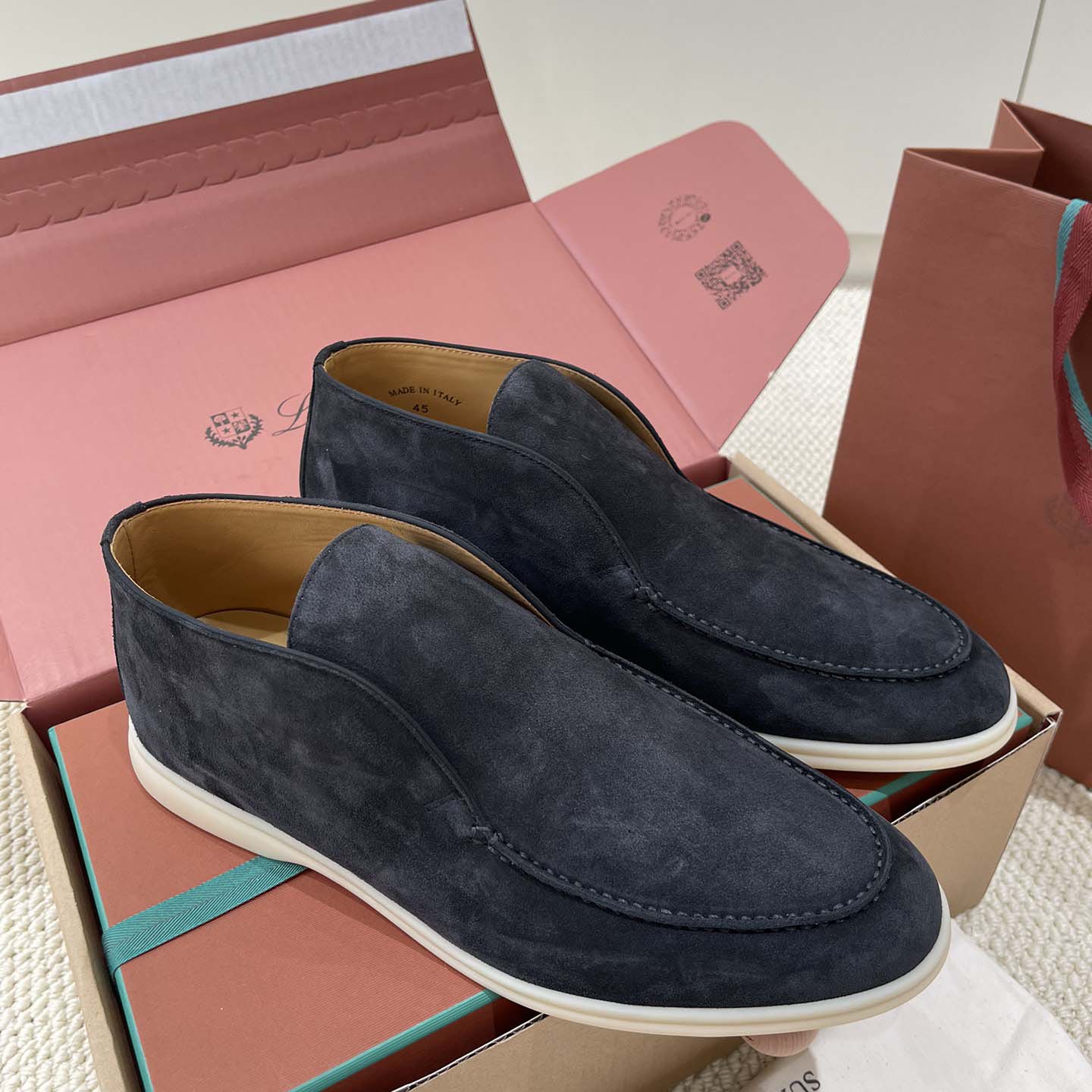 Loro Piana White Sole Summer Walk Loafers - DopestKickz