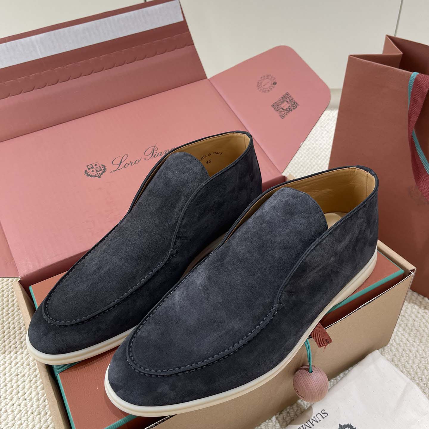 Loro Piana White Sole Summer Walk Loafers - DopestKickz