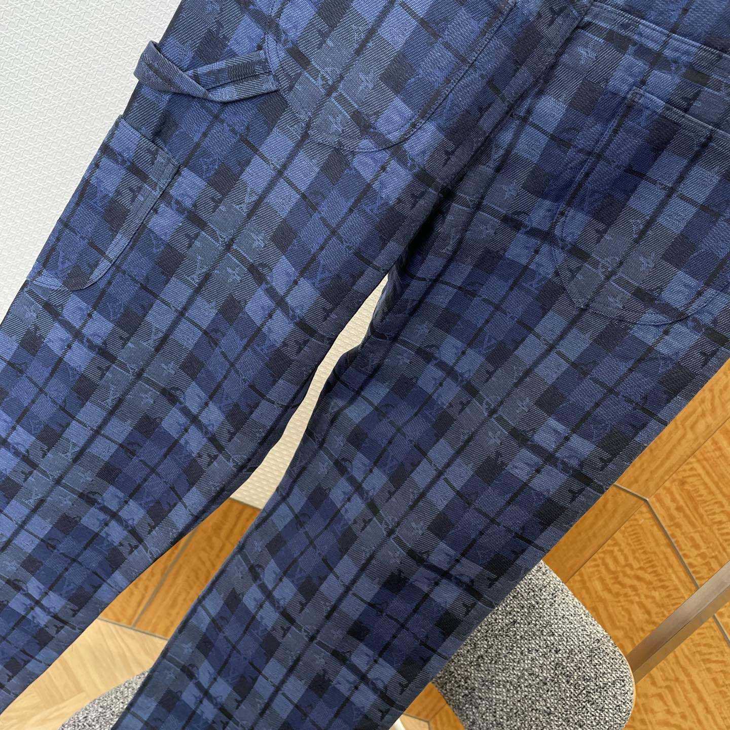 Louis Vuitton Monogram Tartan Denim Pants   1AIJUQ - DopestKickz