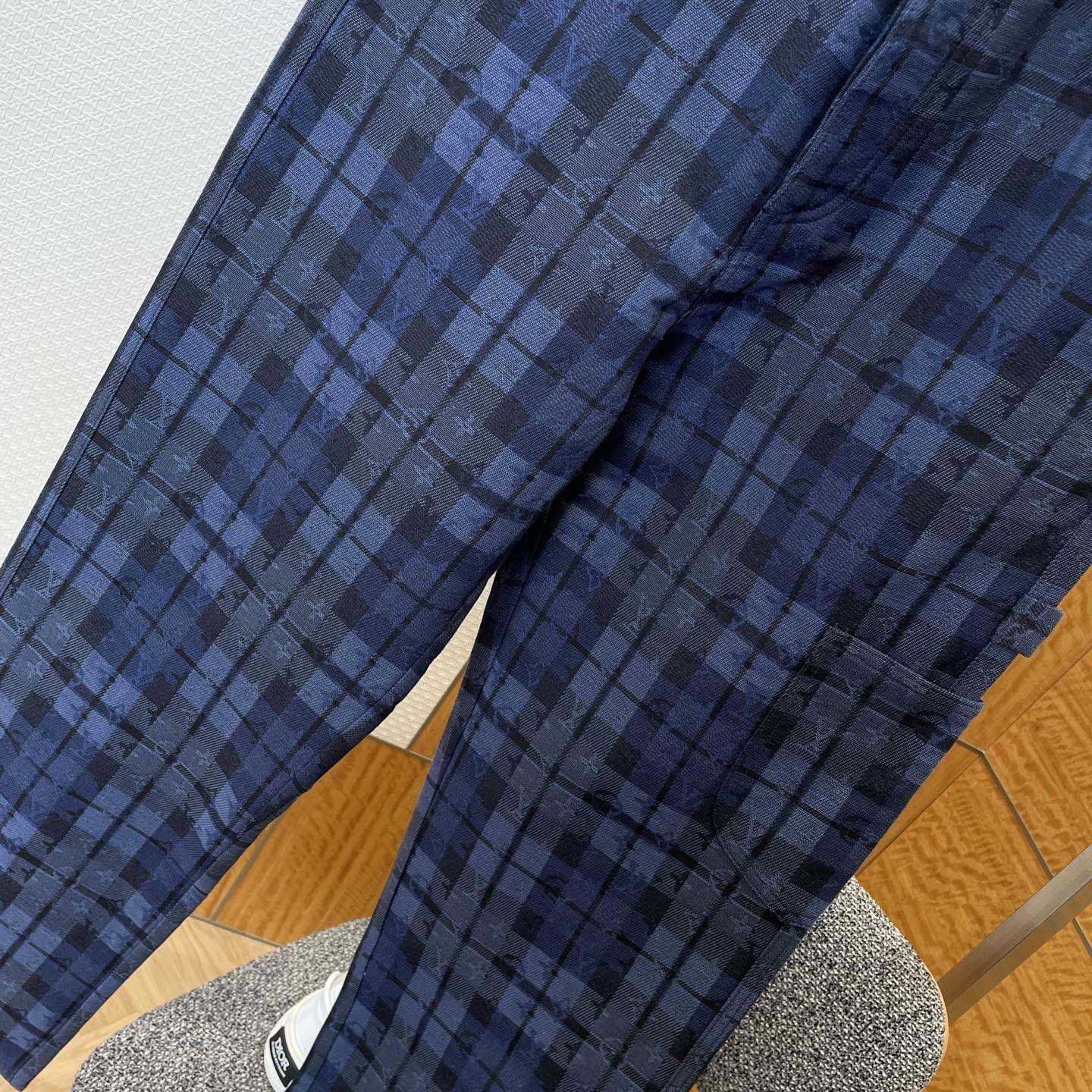 Louis Vuitton Monogram Tartan Denim Pants   1AIJUQ - DopestKickz