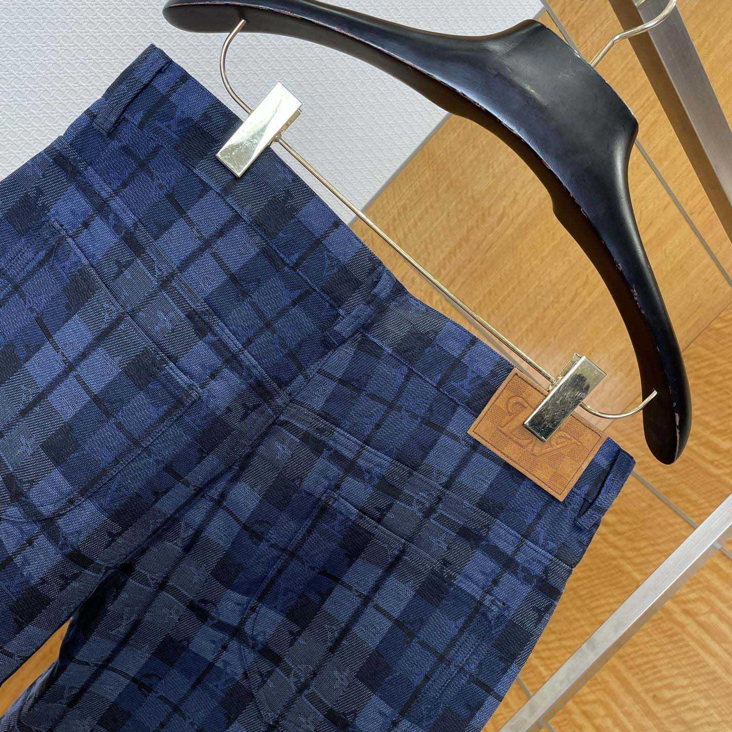 Louis Vuitton Monogram Tartan Denim Pants   1AIJUQ - DopestKickz