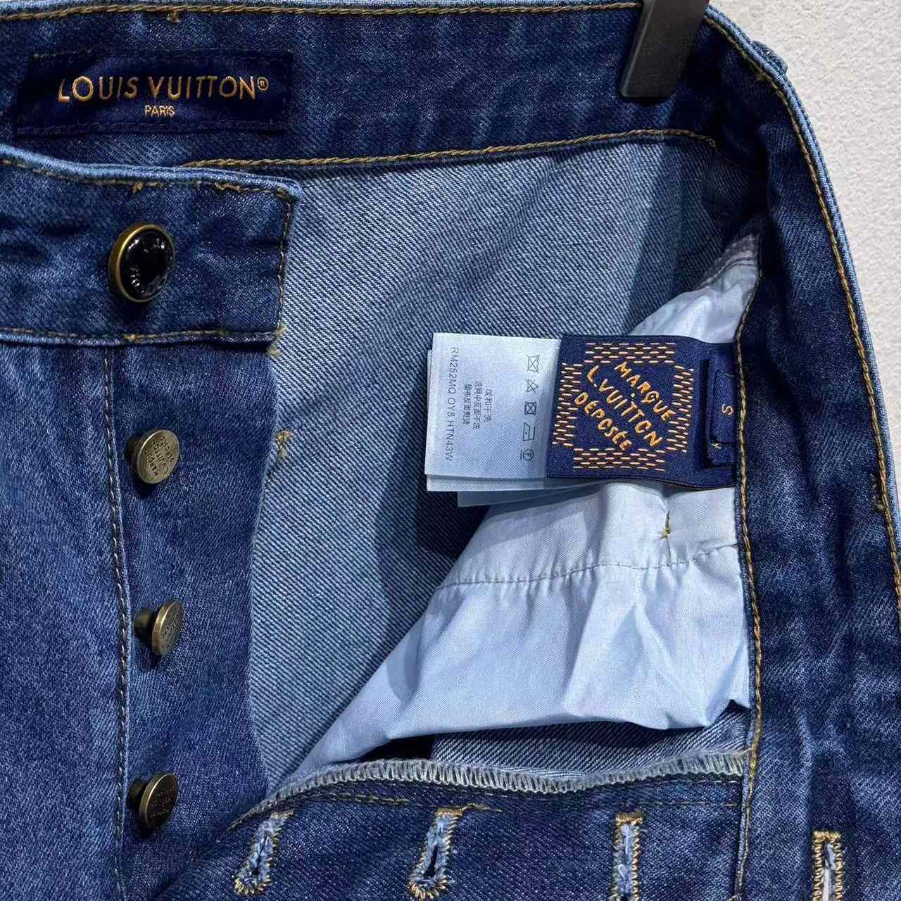 Louis Vuitton Monogram Denim Workwear Pants   1AIJUF - DopestKickz