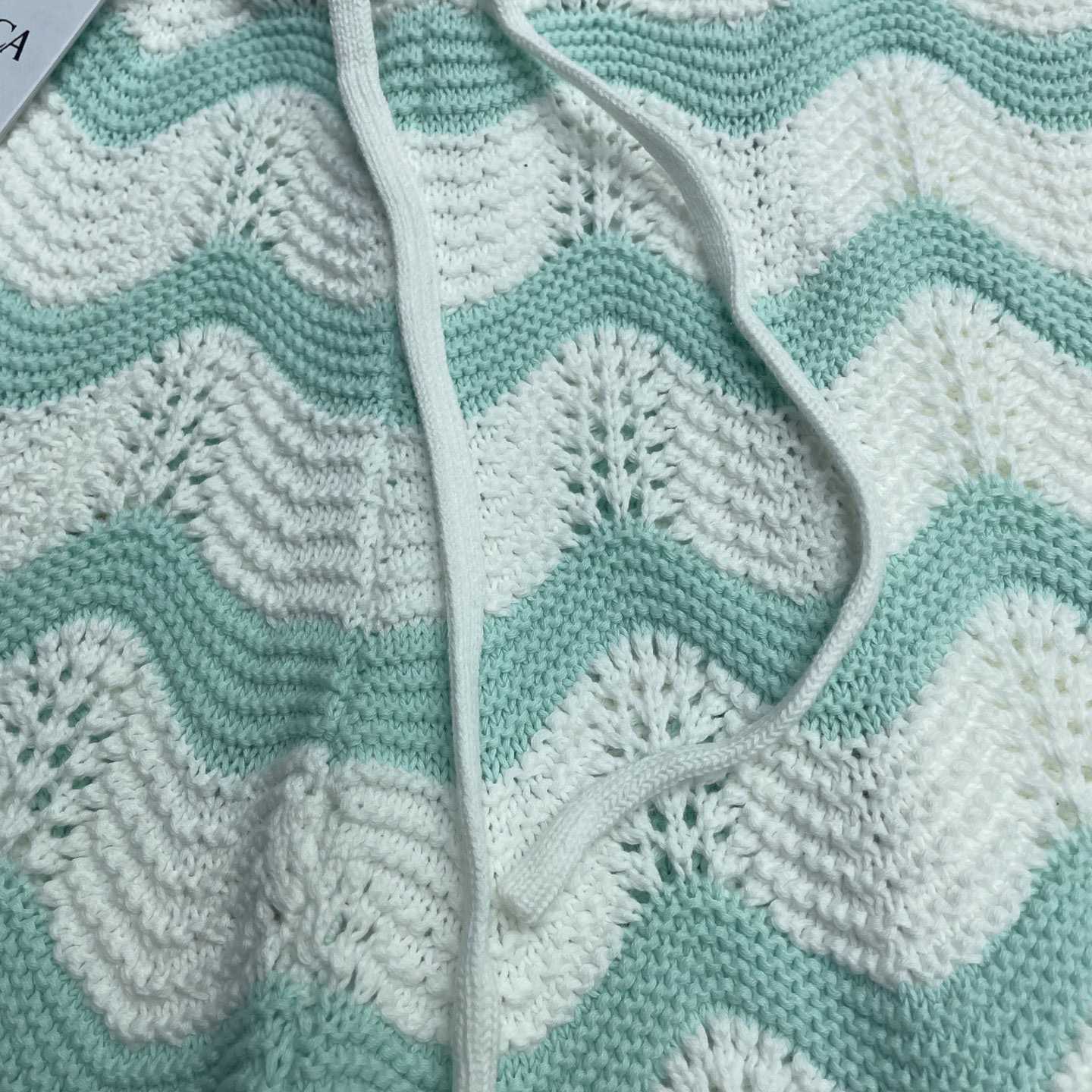 Casablanca Gradient Wave Cotton Crochet Shorts   D0111 - DopestKickz