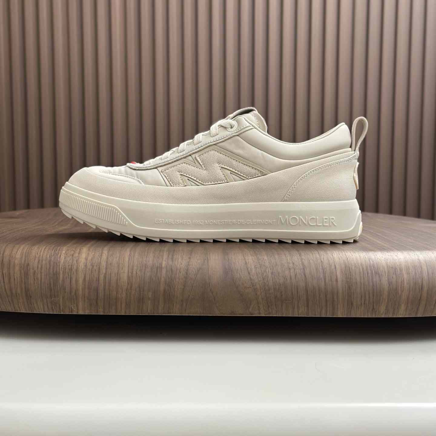 Moncler Men's White Altive Nubuck Suede Sneakers - DopestKickz
