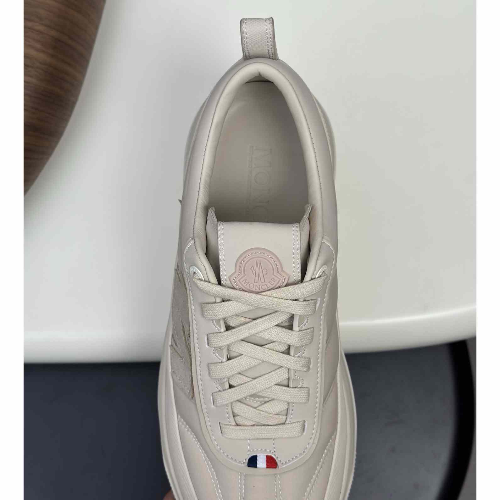 Moncler Men's White Altive Nubuck Suede Sneakers - DopestKickz