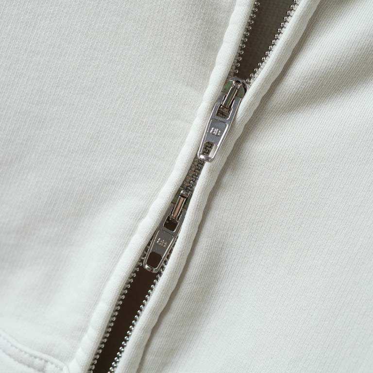 Balenciaga Back Zip-Up Hoodie Regular Fit in dirty white and blue - DopestKickz