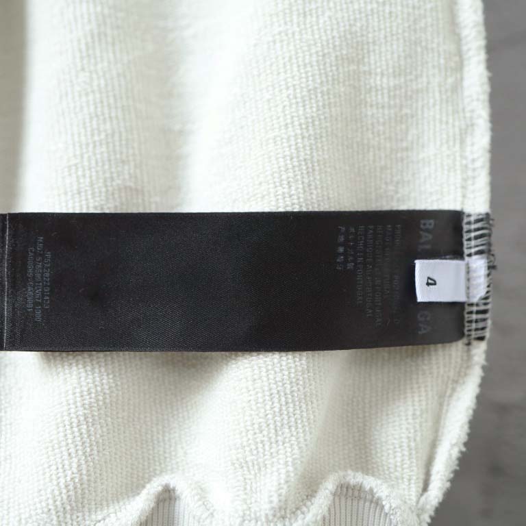 Balenciaga Back Zip-Up Hoodie Regular Fit in dirty white and blue - DopestKickz