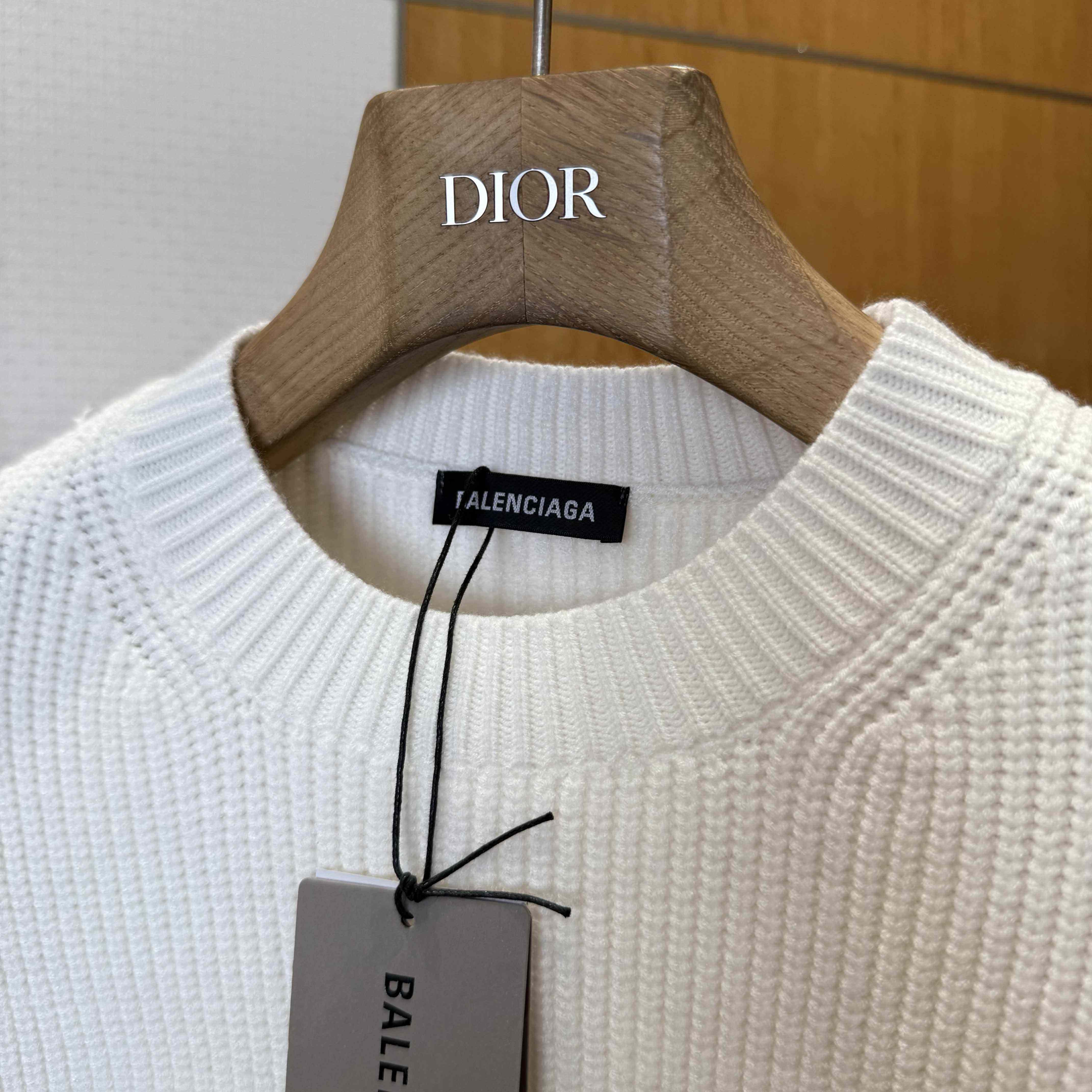 Balenciaga Logo-patch Stretch-wool Jumper - DopestKickz