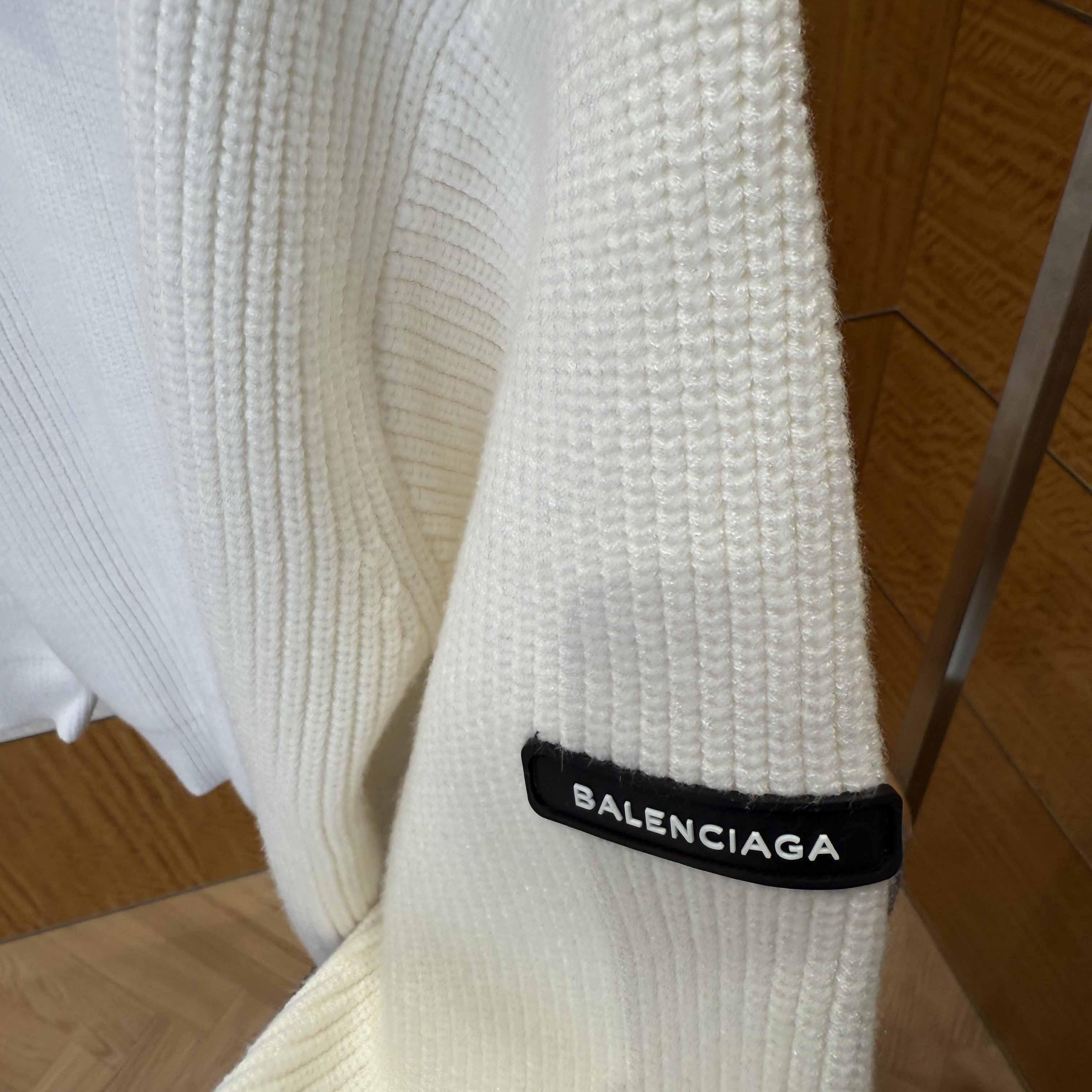 Balenciaga Logo-patch Stretch-wool Jumper - DopestKickz