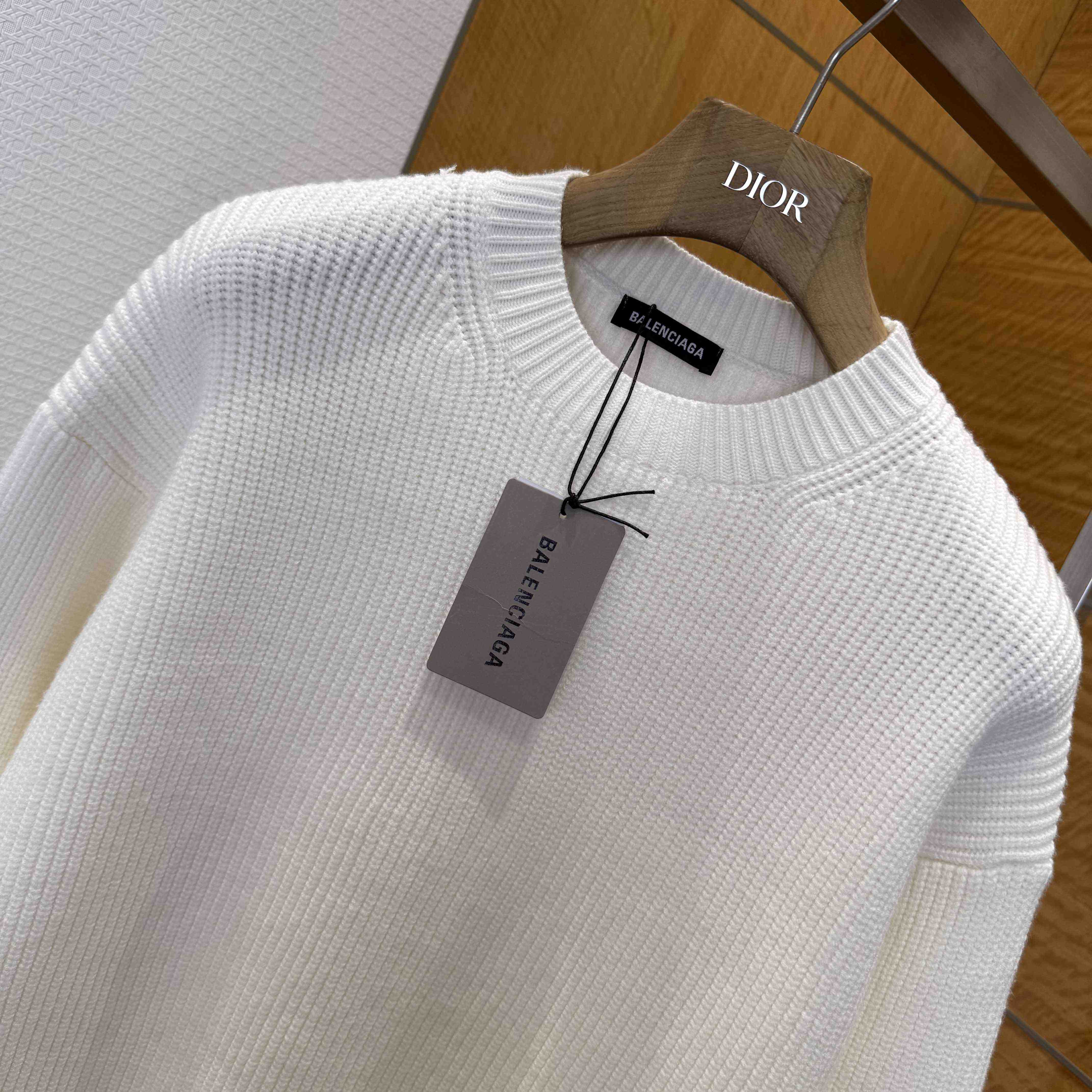 Balenciaga Logo-patch Stretch-wool Jumper - DopestKickz