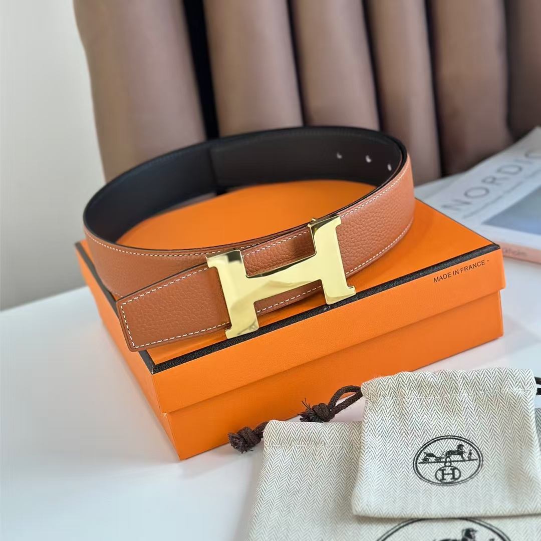Hermes Reversible Leather Belts    38 mm - DopestKickz