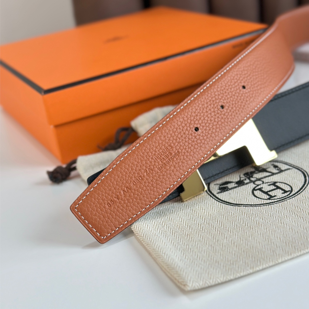 Hermes Reversible Leather Belts    38 mm - DopestKickz