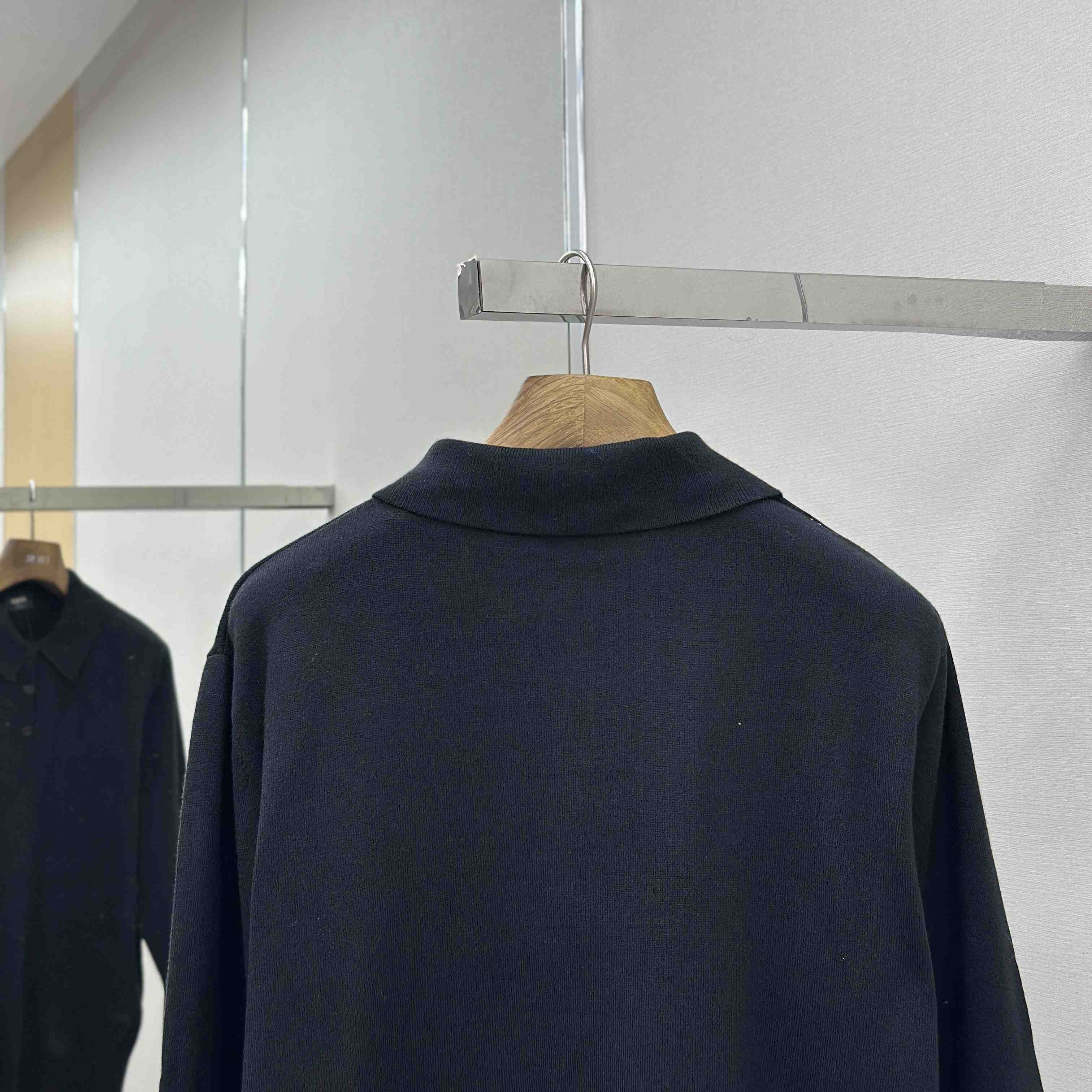 Fendi Black Wool Polo Shirt - DopestKickz