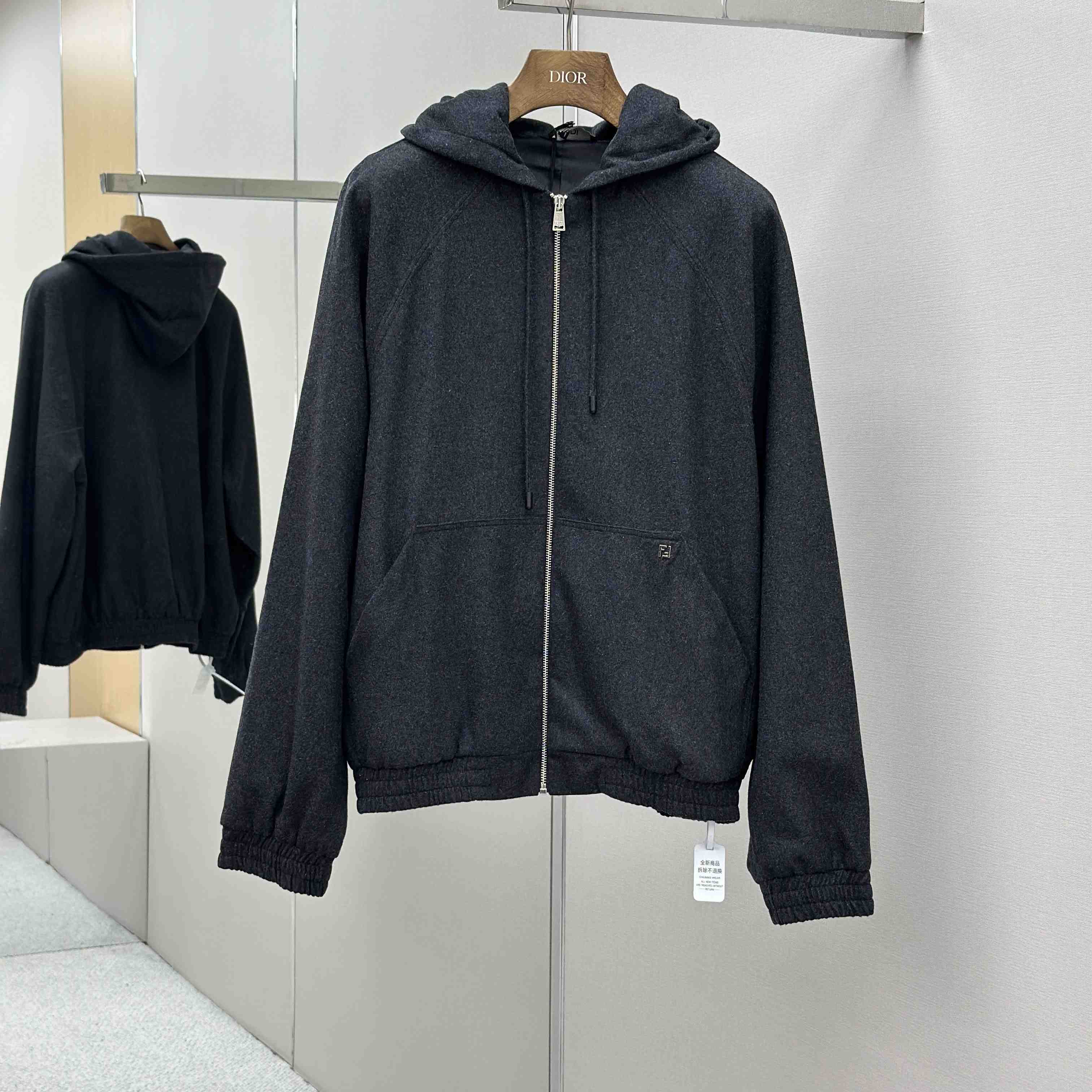 Fendi Dark Grey Cashmere Sweatshirt - DopestKickz