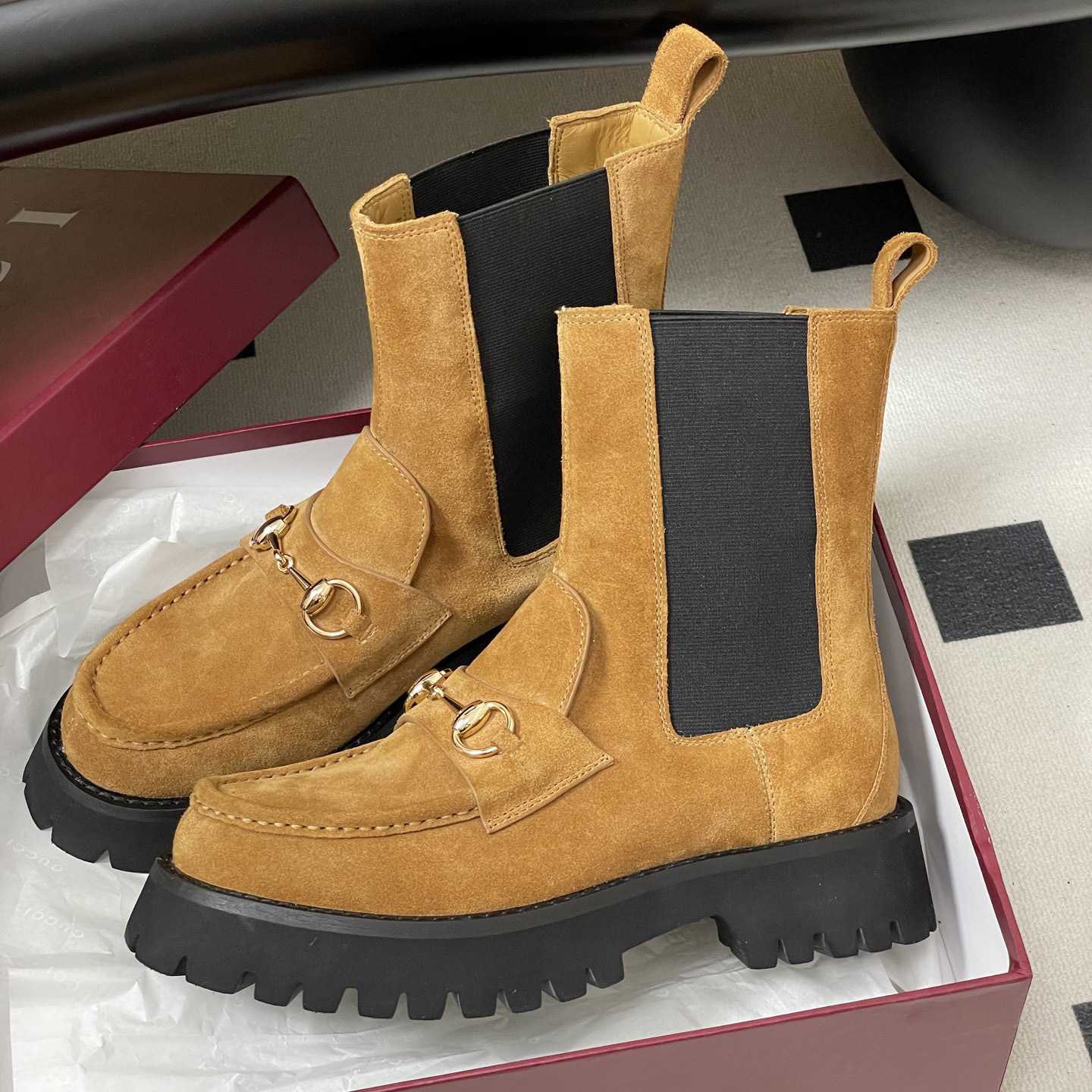 Gucci Women's Ankle Boot With Horsebit - DopestKickz