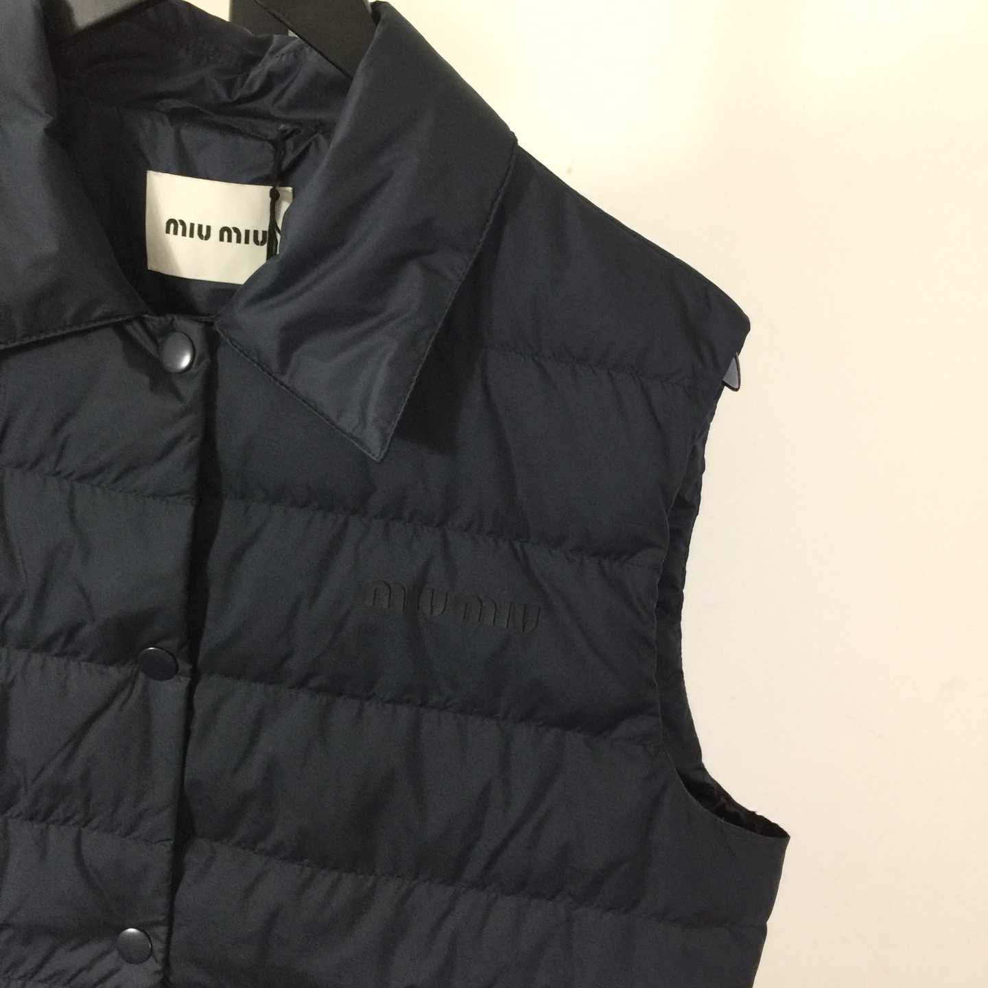 Miu Miu Technical Pongé Down Vest - DopestKickz