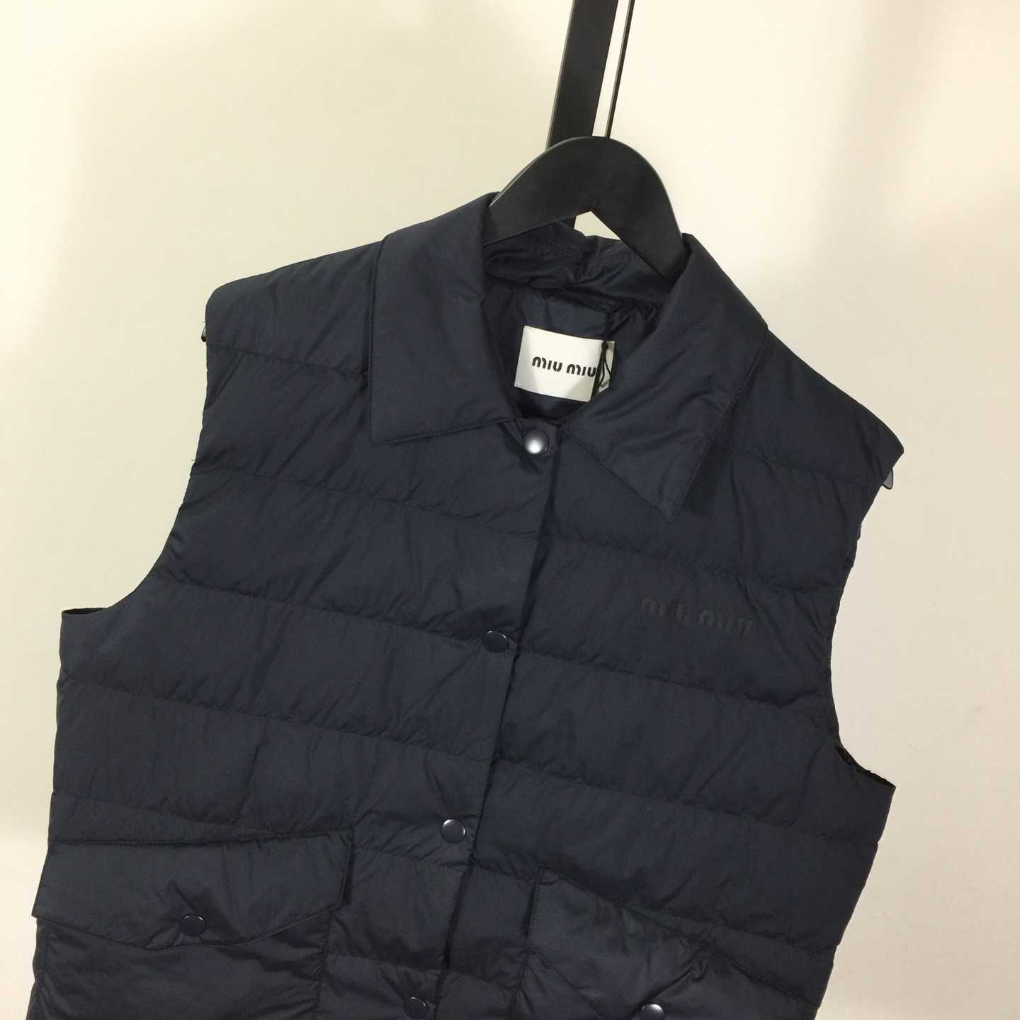 Miu Miu Technical Pongé Down Vest - DopestKickz