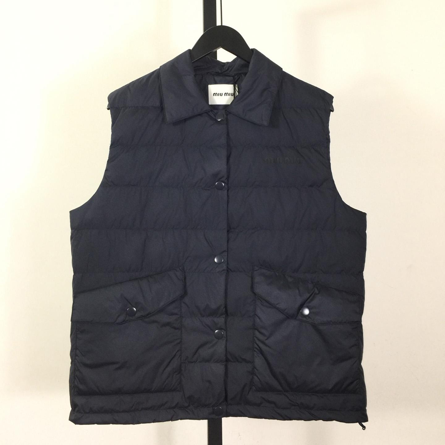 Miu Miu Technical Pongé Down Vest - DopestKickz