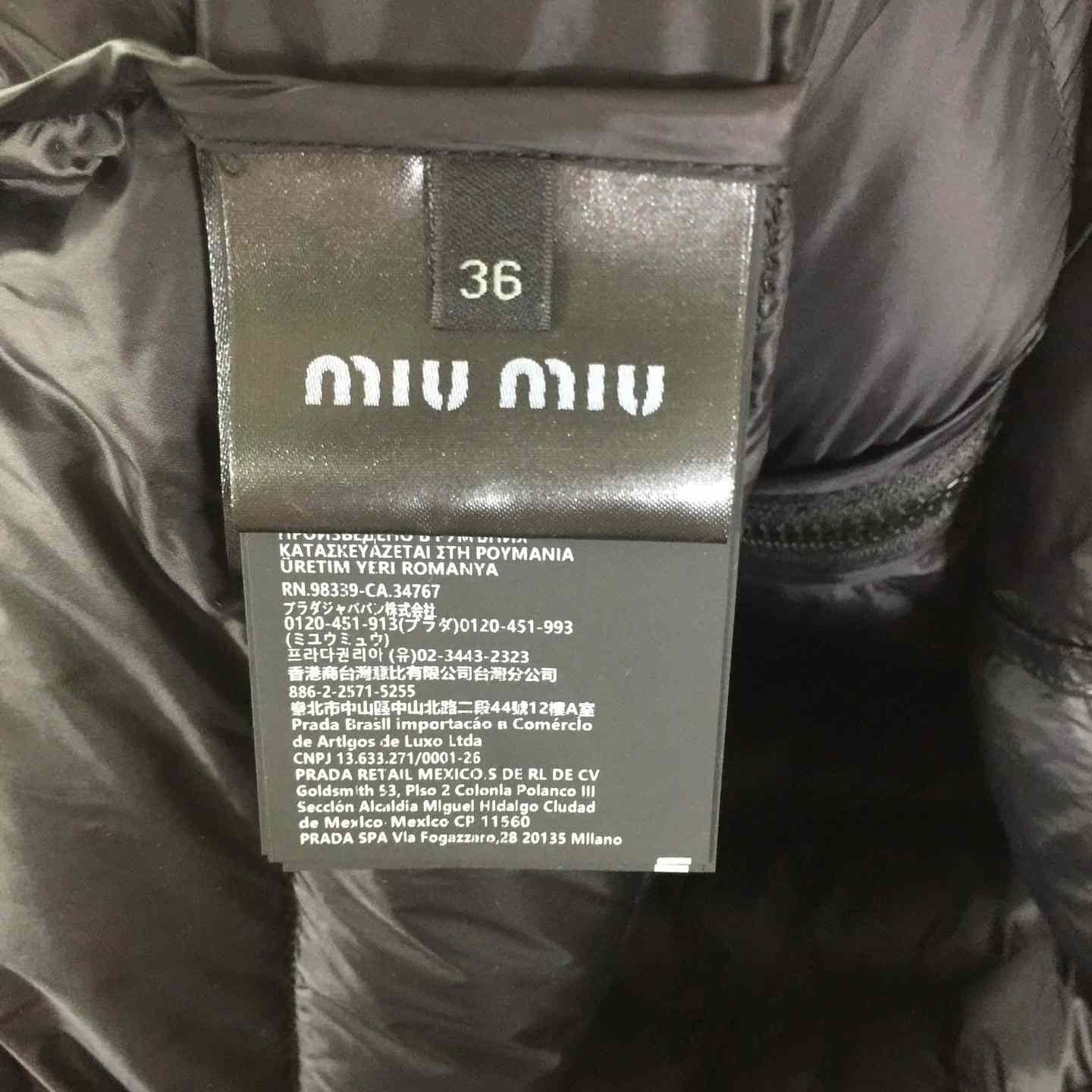 Miu Miu Black Down Hoodie Jacket - DopestKickz