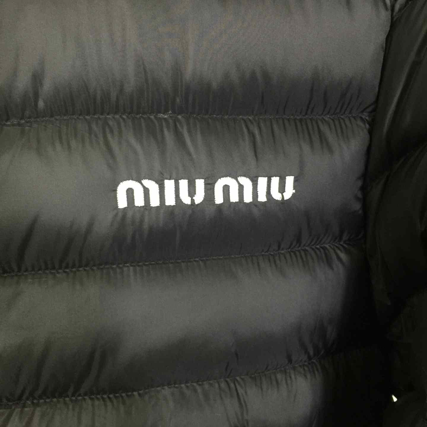 Miu Miu Black Down Hoodie Jacket - DopestKickz