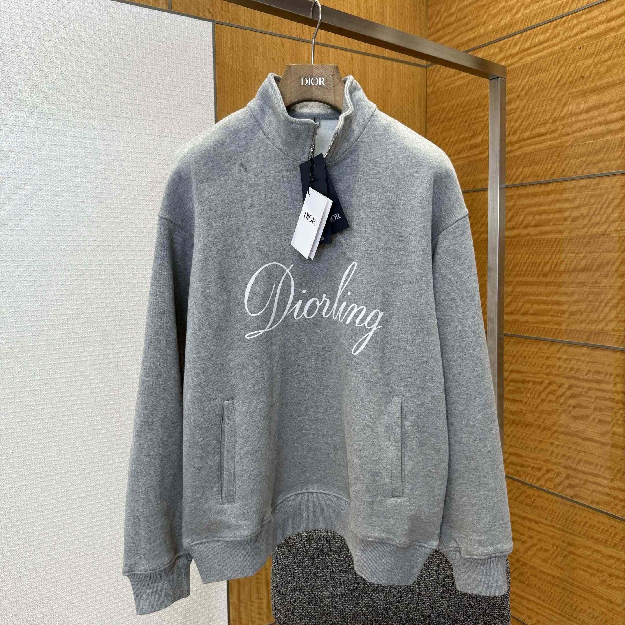 Dior Diorling Sweatshirt with Zipped Collar - DopestKickz