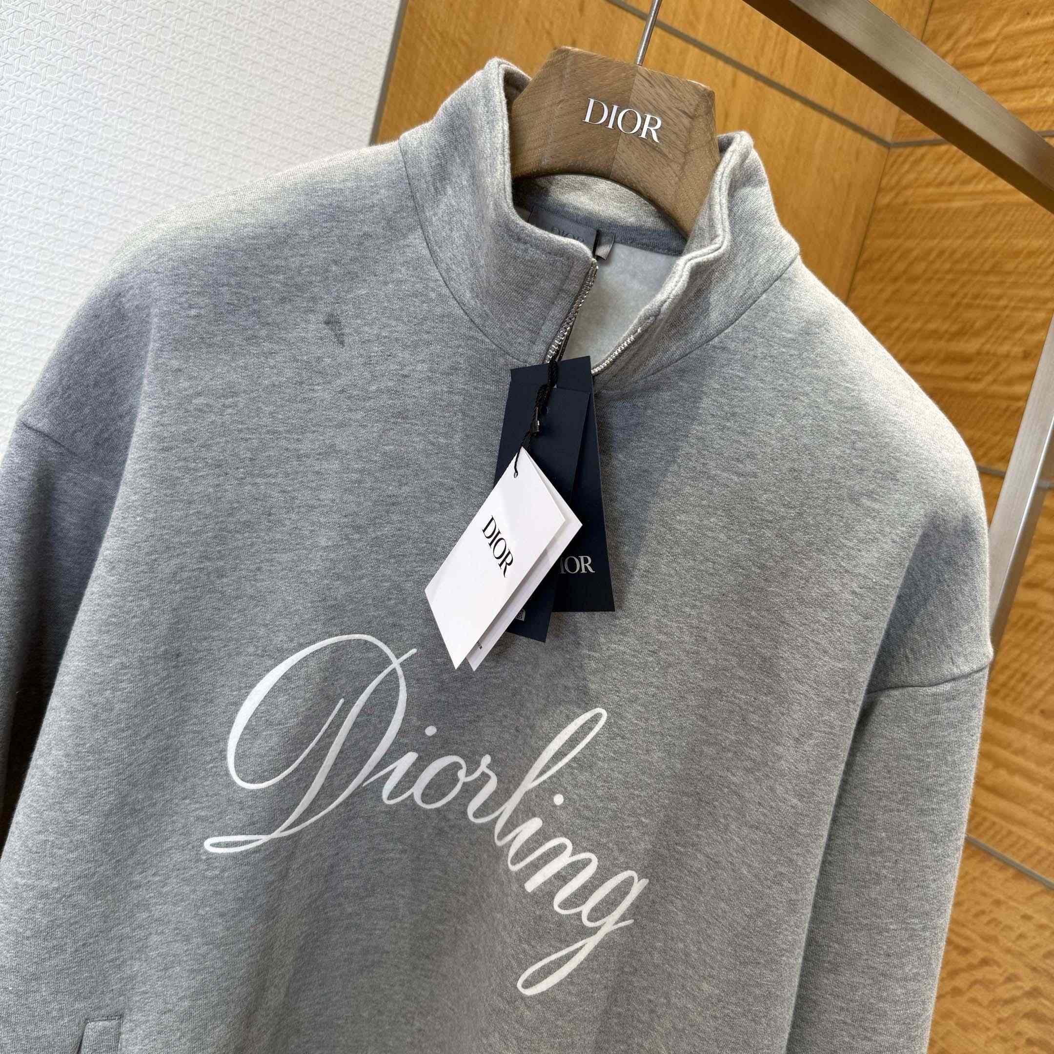 Dior Diorling Sweatshirt with Zipped Collar - DopestKickz