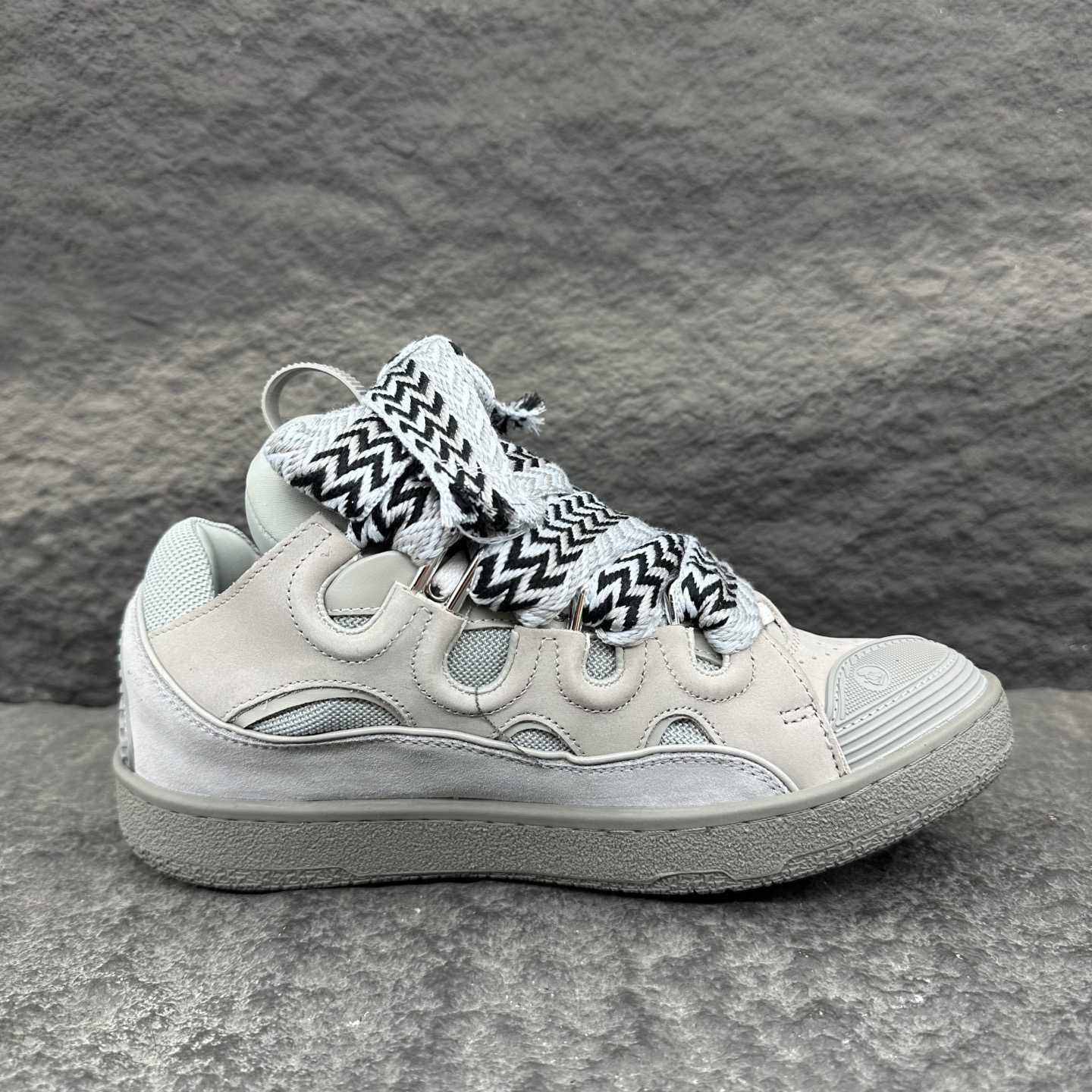 Lanvin Leather Curb Sneakers - DopestKickz
