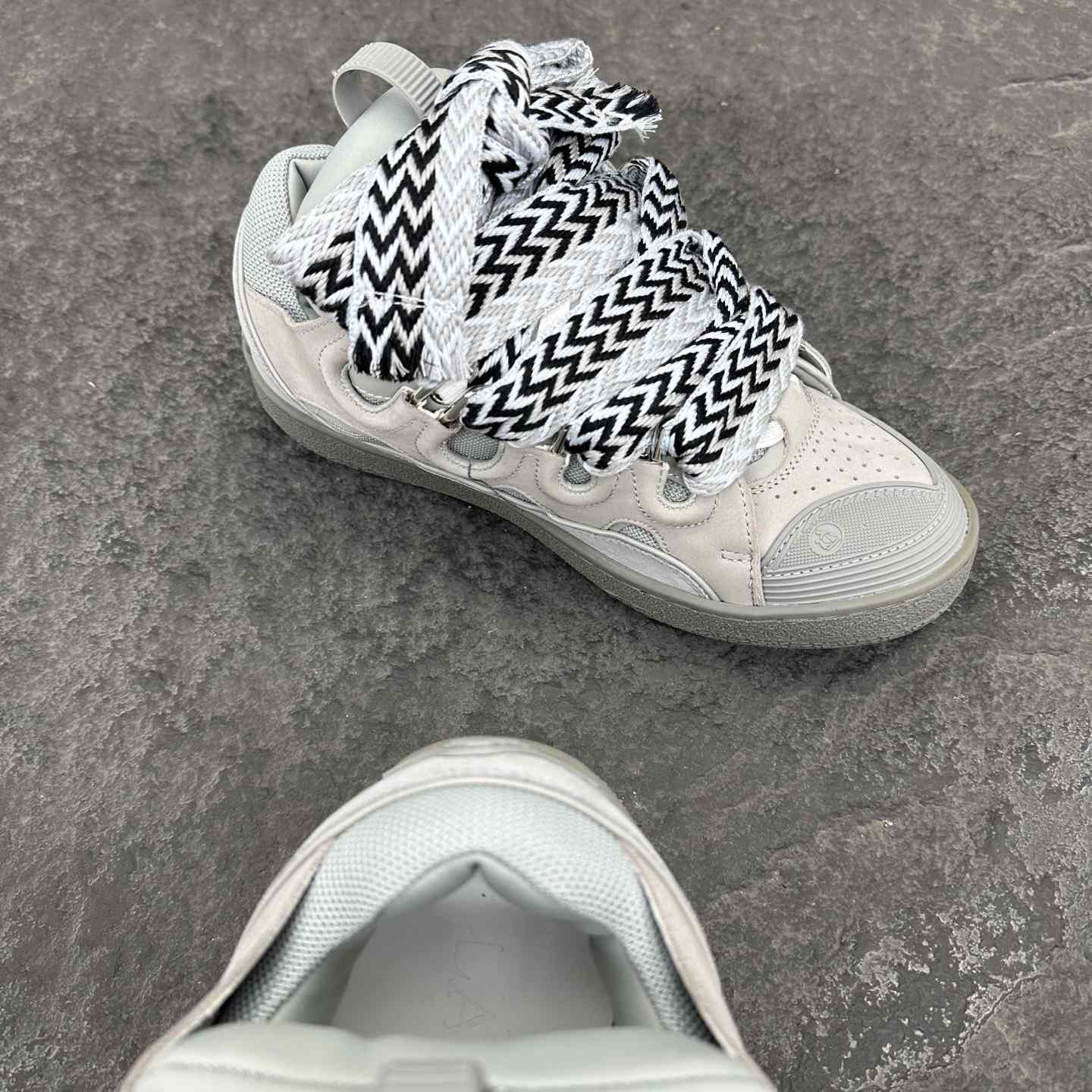 Lanvin Leather Curb Sneakers - DopestKickz