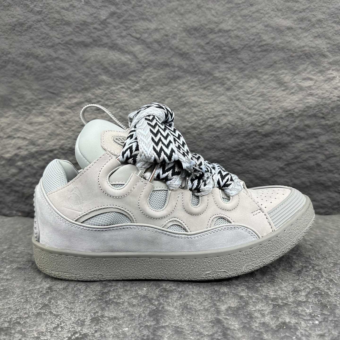 Lanvin Leather Curb Sneakers - DopestKickz