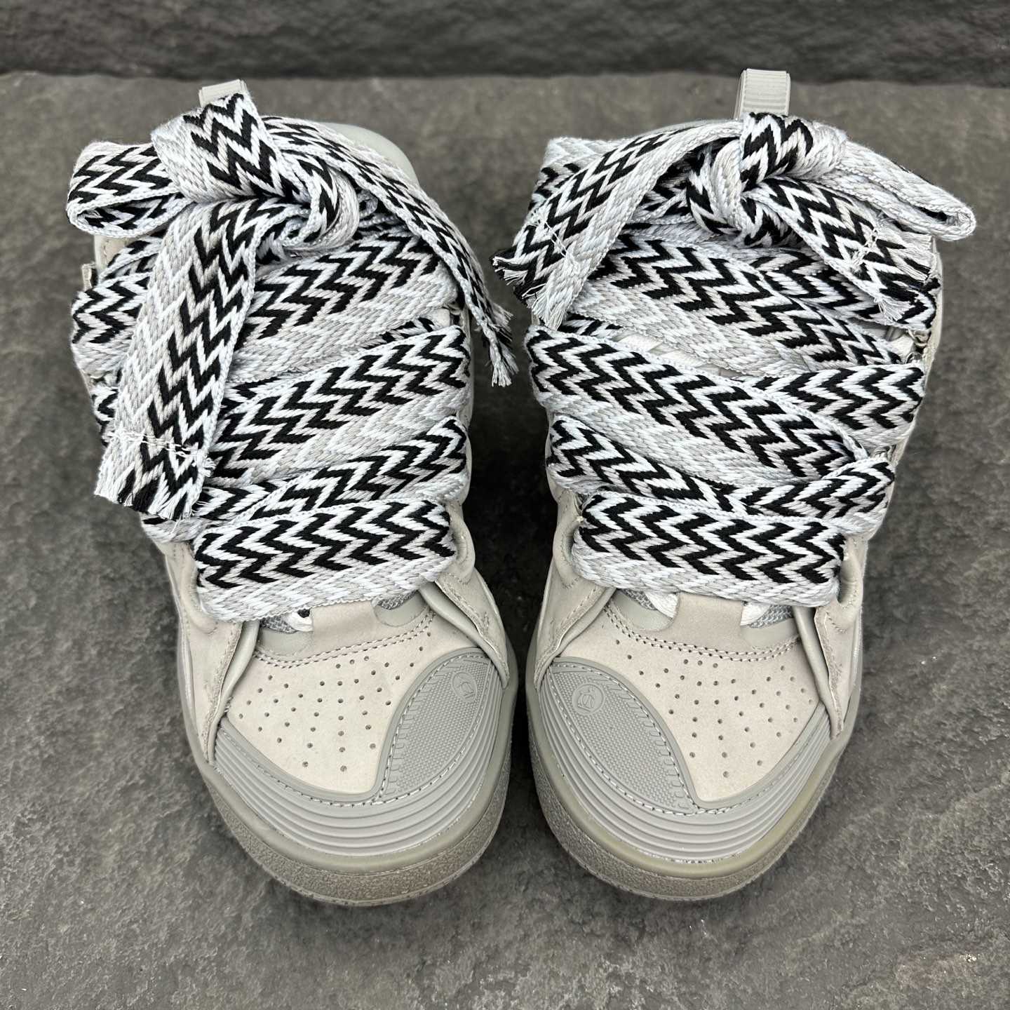 Lanvin Leather Curb Sneakers - DopestKickz