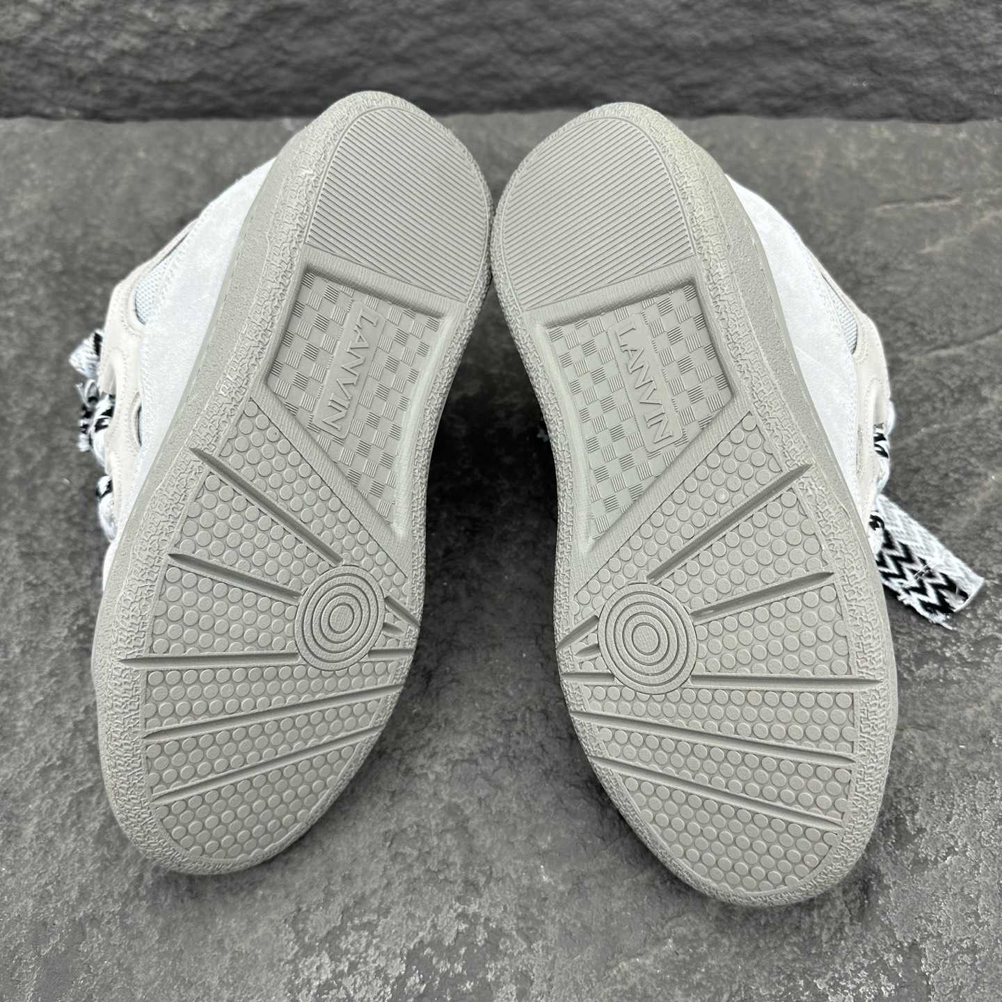 Lanvin Leather Curb Sneakers - DopestKickz