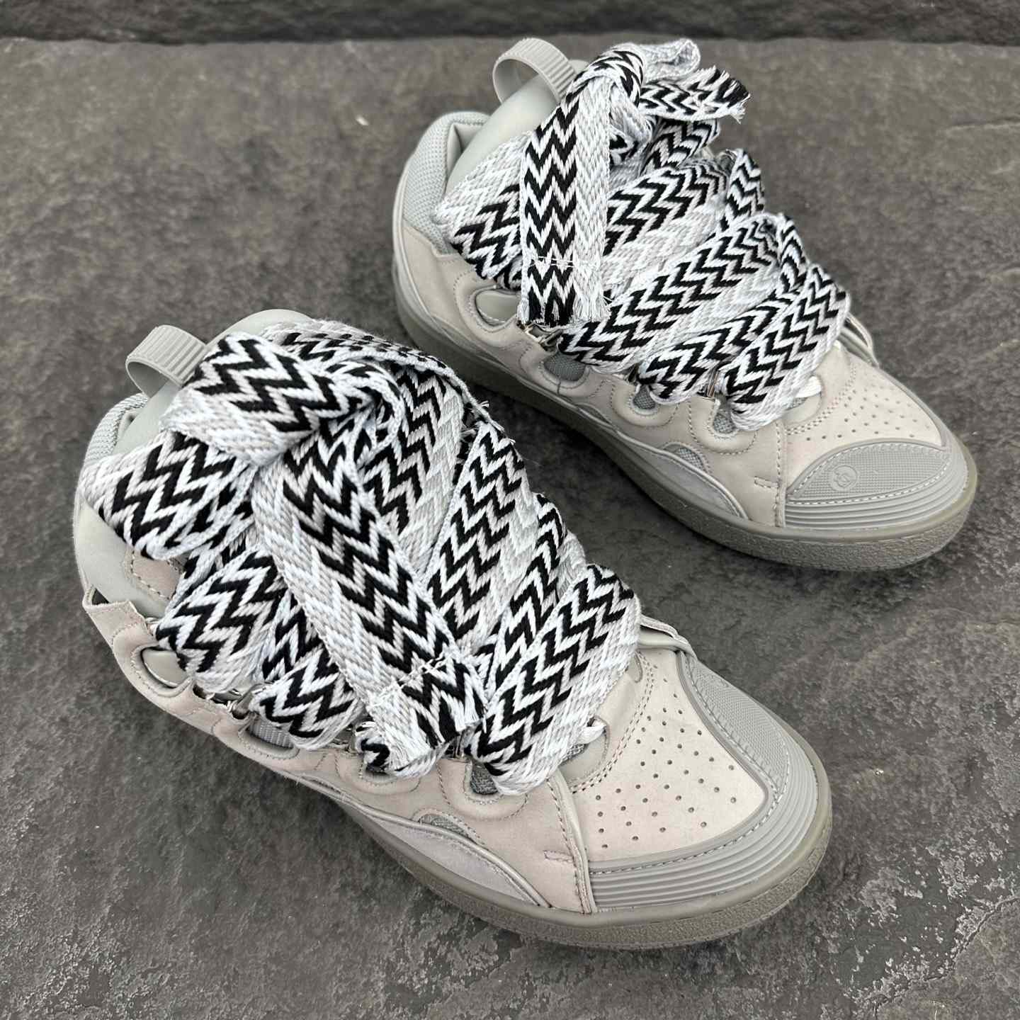 Lanvin Leather Curb Sneakers - DopestKickz