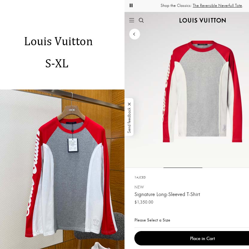 Louis Vuitton Signature Long-Sleeved T-Shirt   1AJCED - DopestKickz